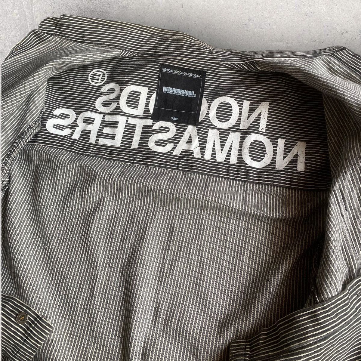Neighborhood Vintage 2002 No God No Master Hickory Shirt Jacket Size US L / EU 52-54 / 3 - 5 Thumbnail