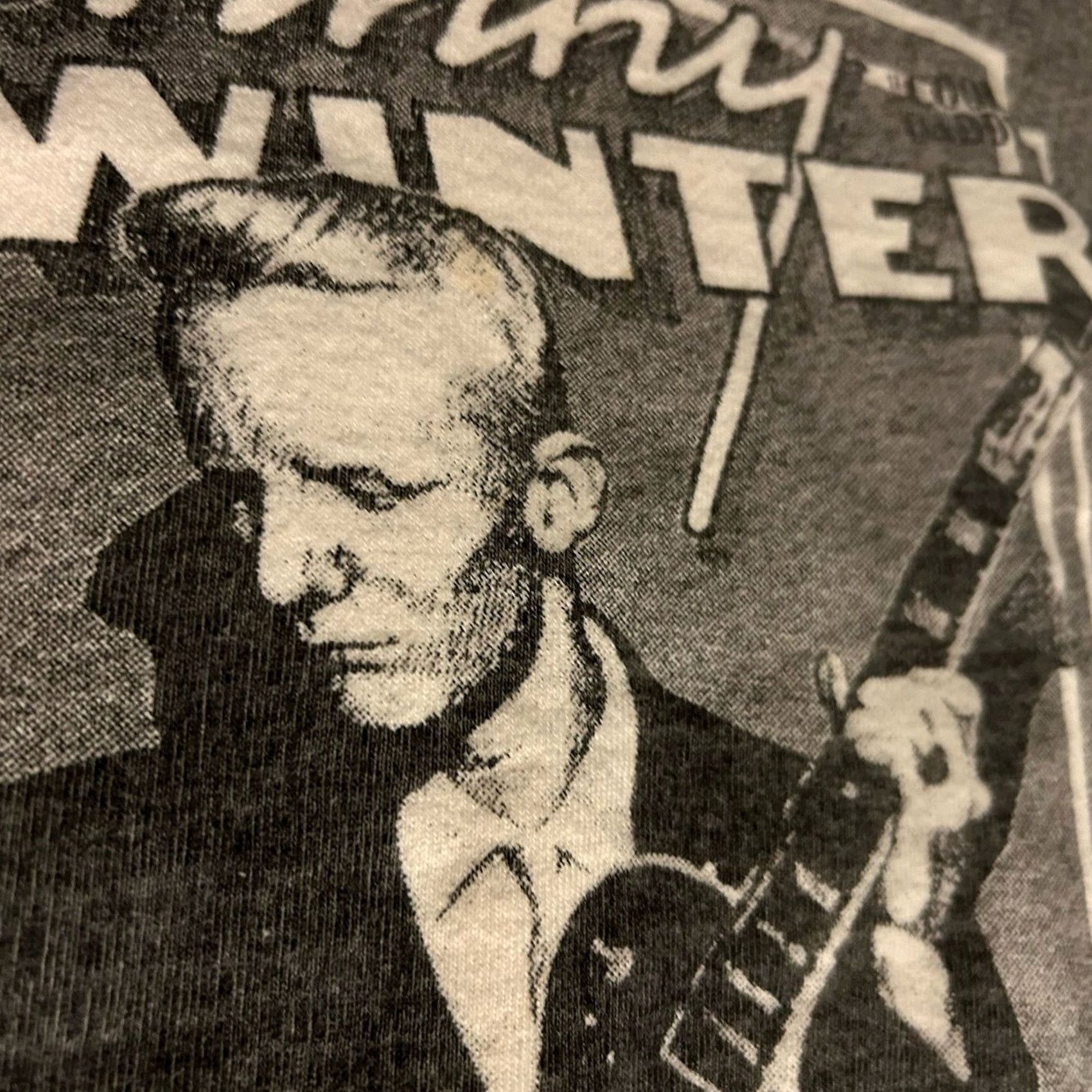 Vintage VINTAGE Johnny Winter Shirt Men Large White Short Sleeve Graphic Print Blues 2000s Size US L / EU 52-54 / 3 - 7 Thumbnail