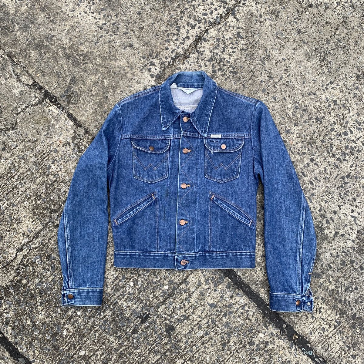 Vintage × Wrangler 80s USA Wrangler No Fault Denim Jacket Size US S / EU 44-46 / 1 - 1 Thumbnail
