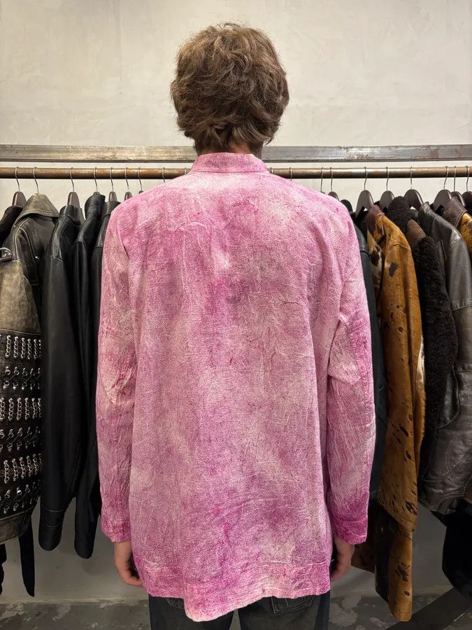 Issey Miyake Issey Miyake Pink Textured Shirt Size US S / EU 44-46 / 1 - 4 Thumbnail