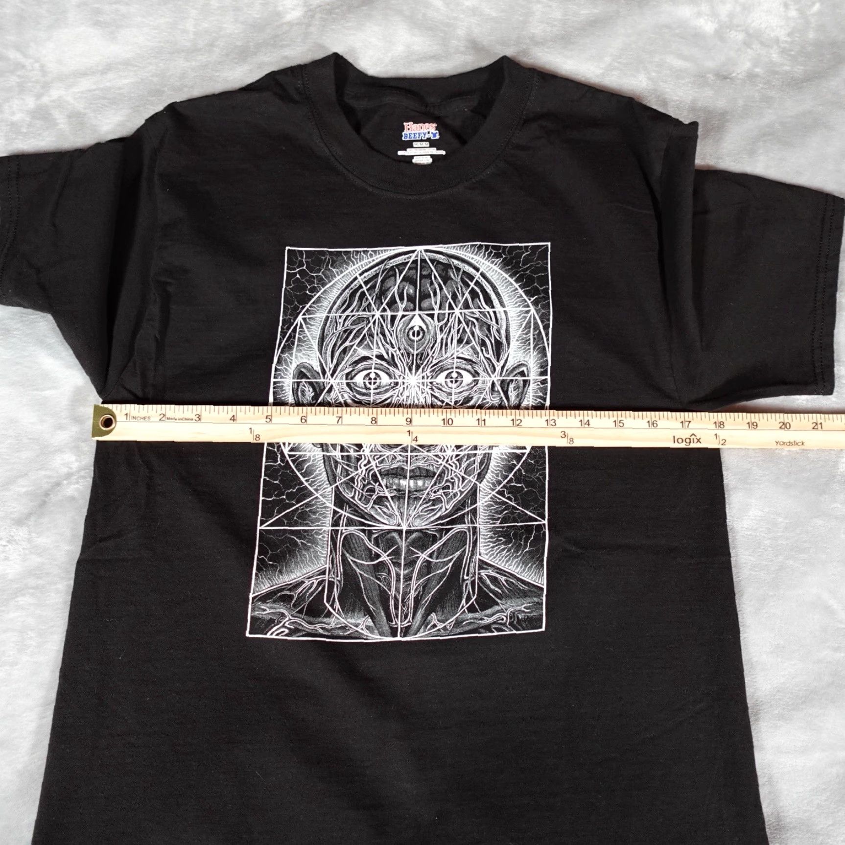 Hanes VINTAGE Hanes Art T-Shirt Men S Crewneck Short Sleeve Black 2010s Graphic Print Size US S / EU 44-46 / 1 - 6 Thumbnail
