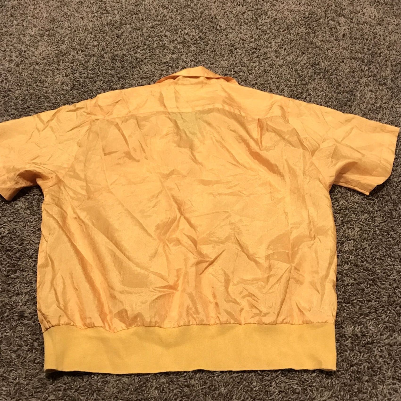 Vintage VINTAGE Blouse Shirt Womens 16 Yellow Polyester Button Short Sleeve Collared 90s David Blouse MensGirls Size XXL / US 16-18 / IT 52-54 - 3 Thumbnail