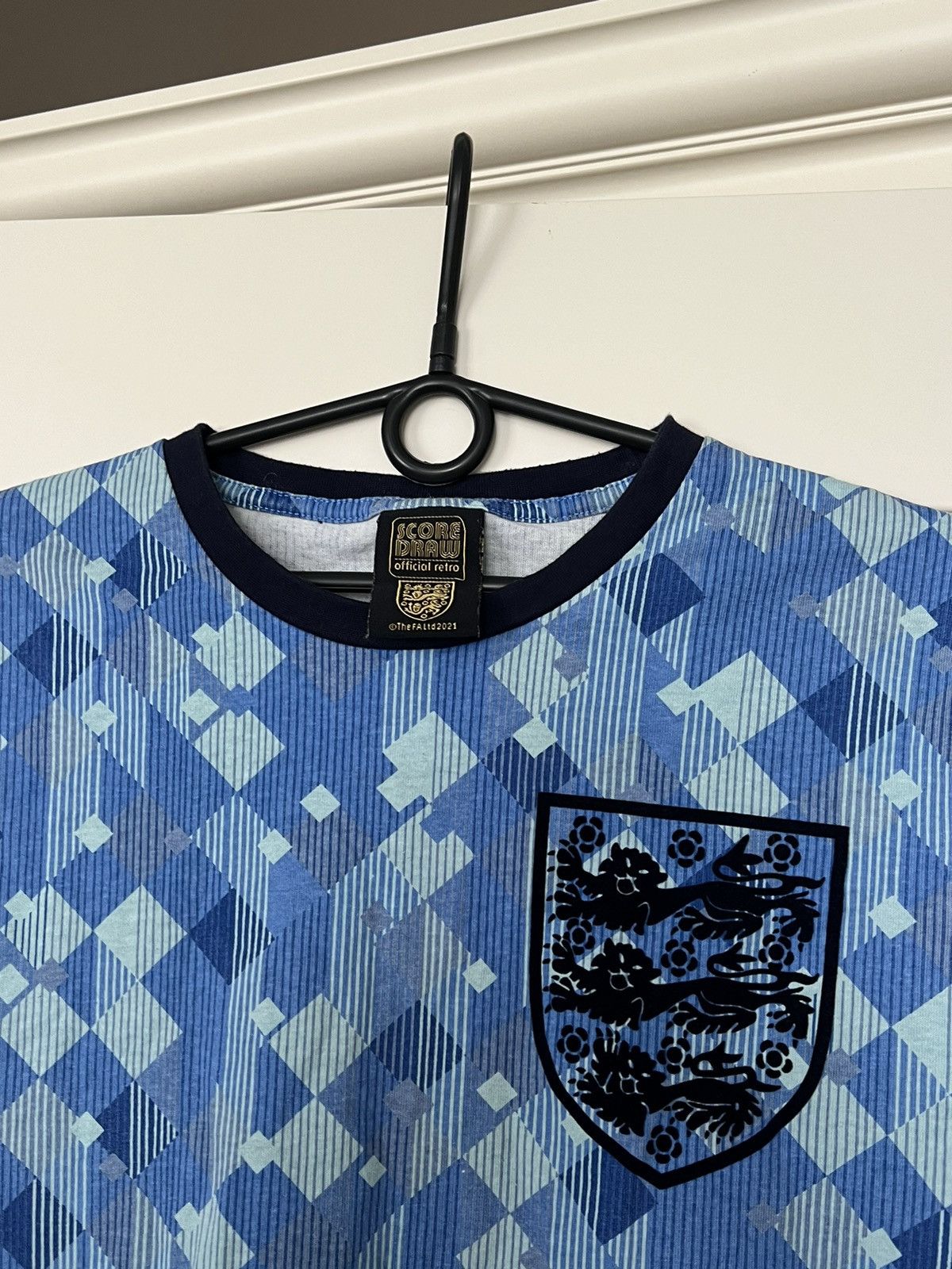 Vintage Score Draw England Football Tee Shirt Soccer Size US M / EU 48-50 / 2 - 4 Thumbnail