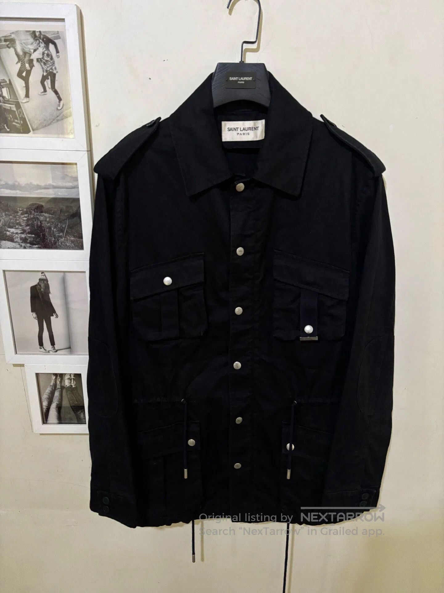 Saint Laurent Paris Saint Laurent Black Hunting Jacket. Size US S / EU 44-46 / 1 - 1 Thumbnail