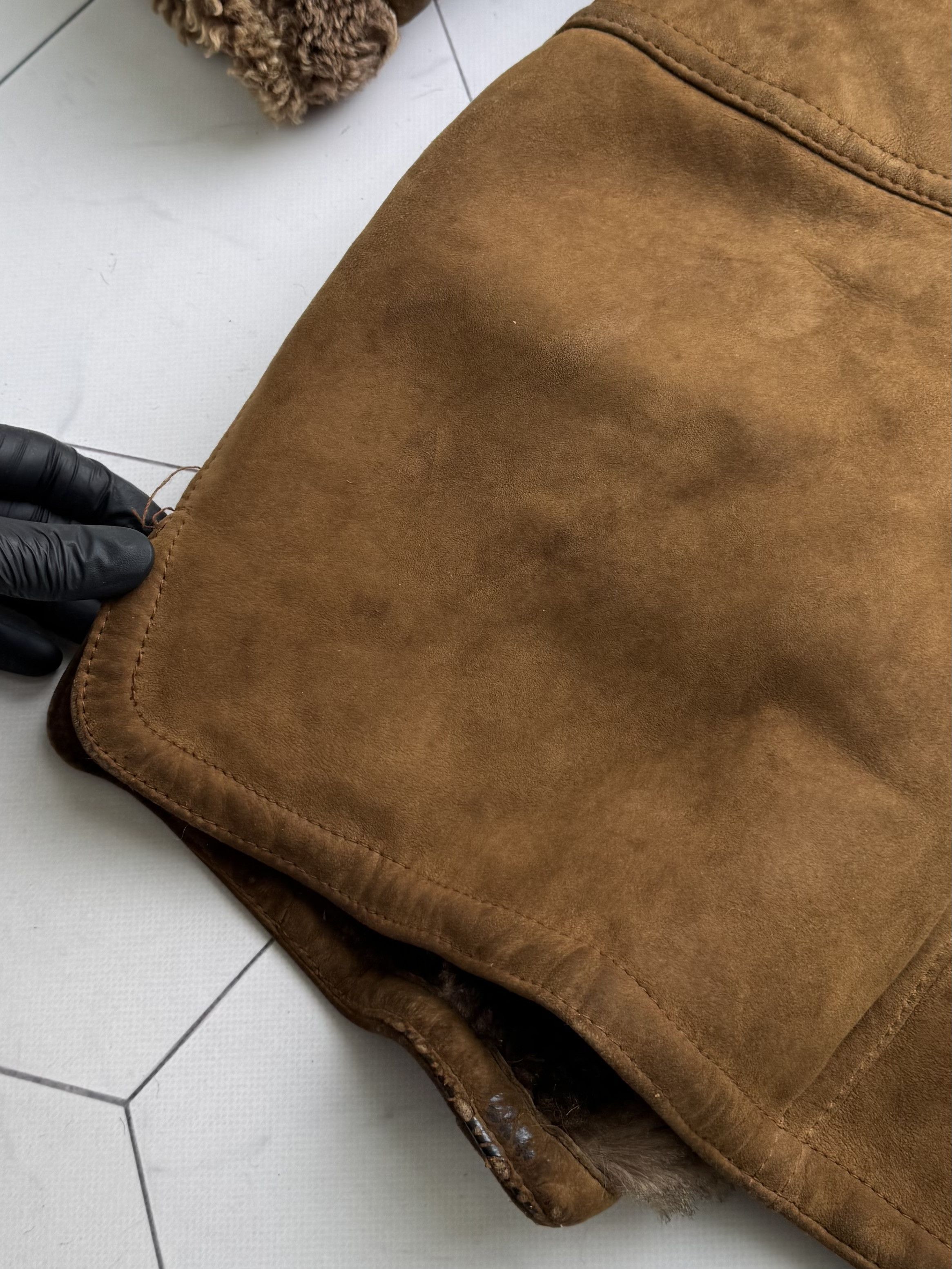 Vintage Vintage Real Sheepskin Coat Hooded Leather Winter Outerwear Size L / US 10 / IT 46 - 25 Thumbnail
