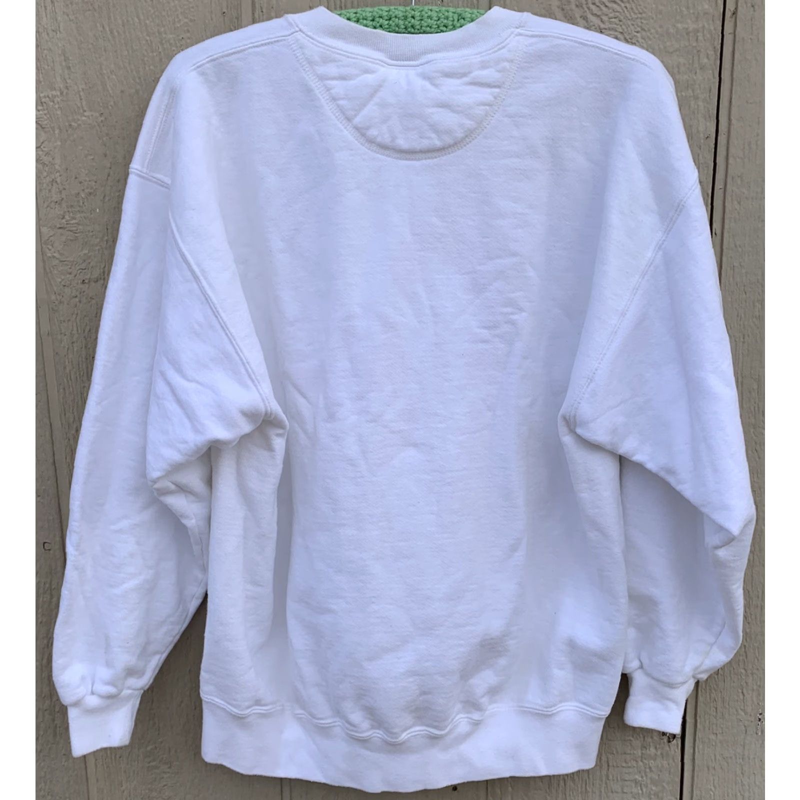 Jerzees VINTAGE Jerzees USA Figure Skating Team sweatshirt Long Sleeve Pullover Embroidered L Mens White Cotton Blend Crew Neck Size US L / EU 52-54 / 3 - 3 Thumbnail