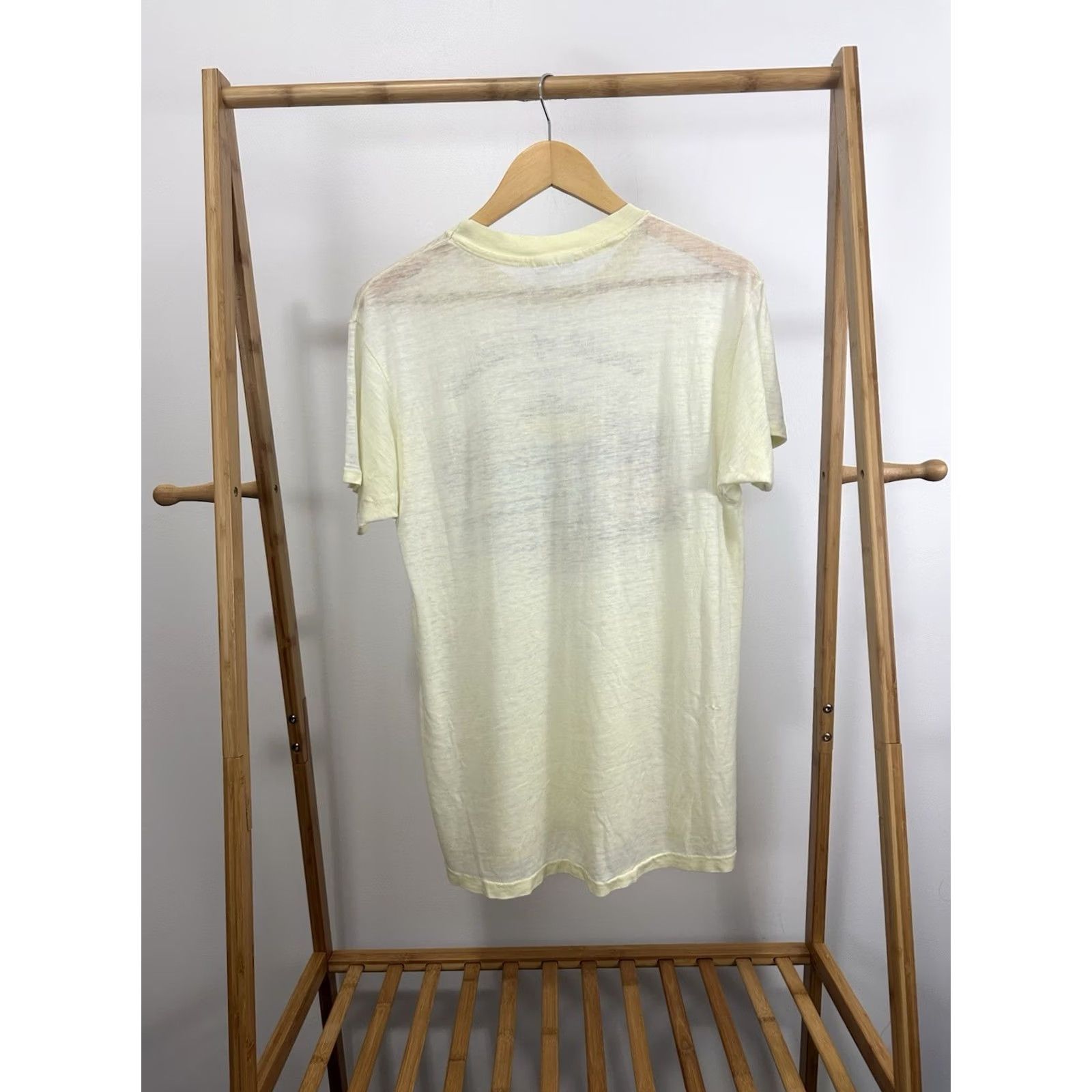 Hanes VTG 80s World Of Wheels Hot Rods Custom Cars Paper Thin Burnout Worn T-Shirt L Neon Yellow Mens Hanes Shirt Size US L / EU 52-54 / 3 - 2 Thumbnail