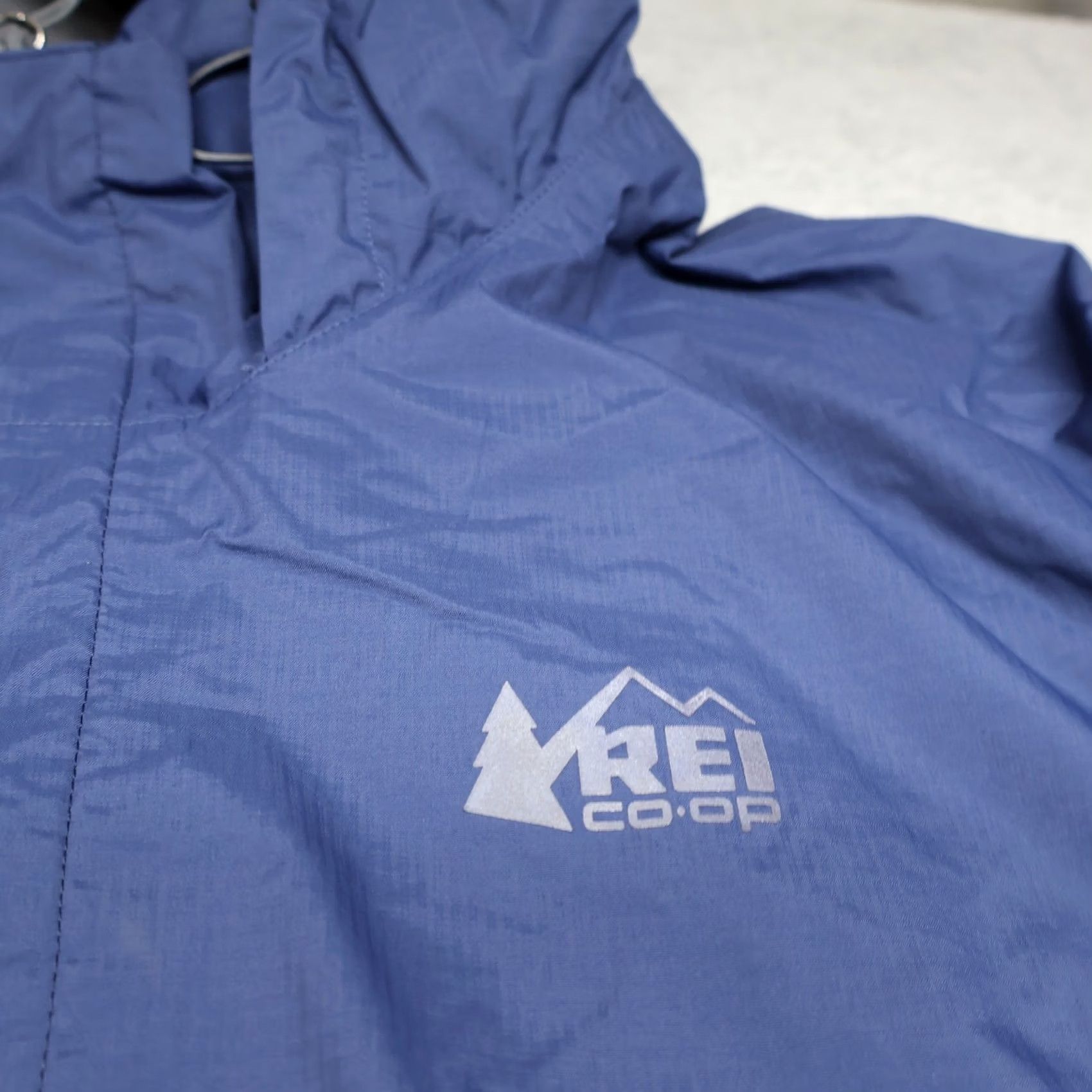 Vintage REI Coop Jacket Mens 3XL Blue Hooded Full Zip Light Wind Rain Outdoor Size US XXL / EU 58 / 5 - 4 Thumbnail