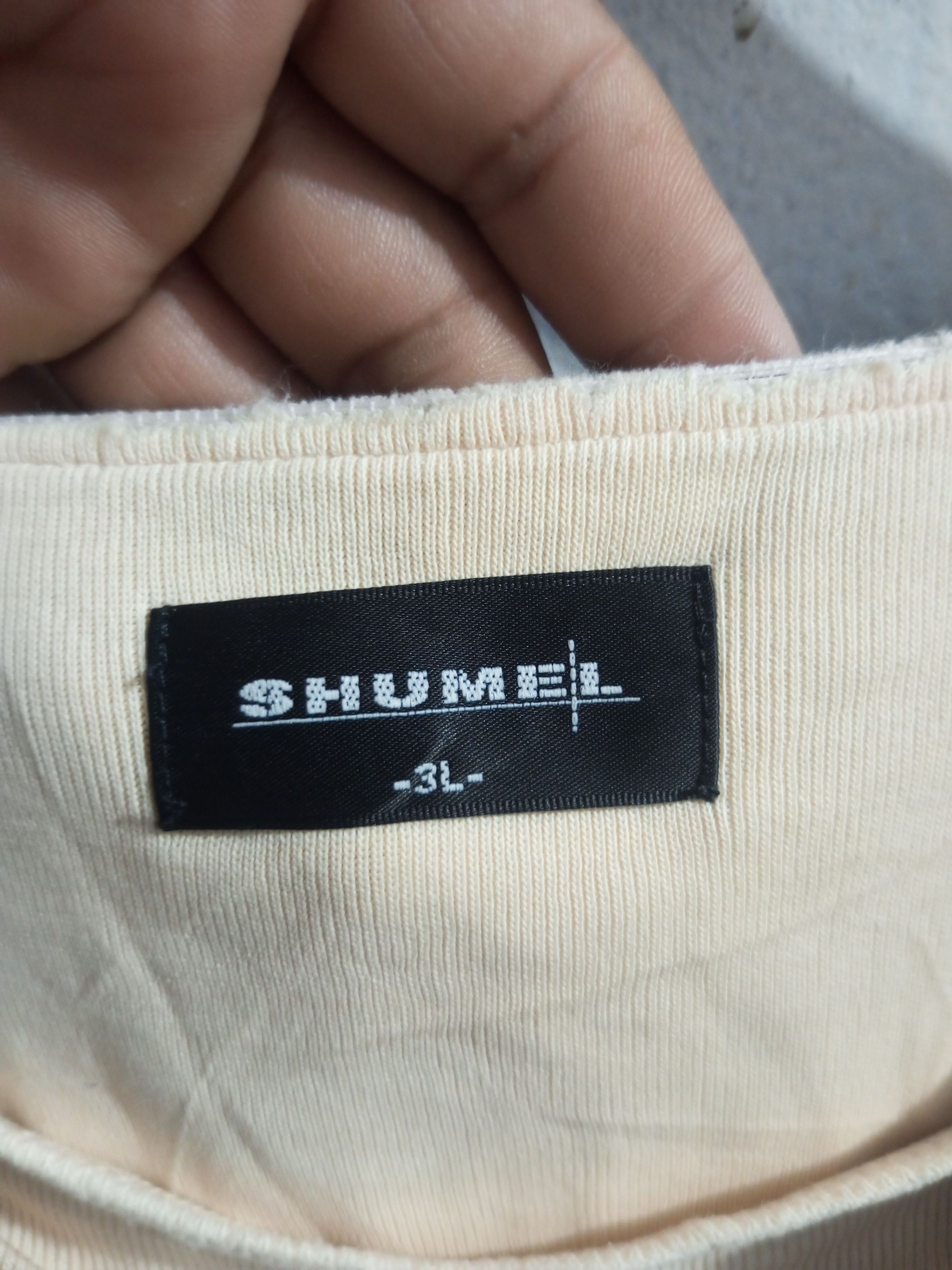 Japanese Brand Vintage shumel distressed double colar long sleeve tshirt Size US XXL / EU 58 / 5 - 7 Thumbnail