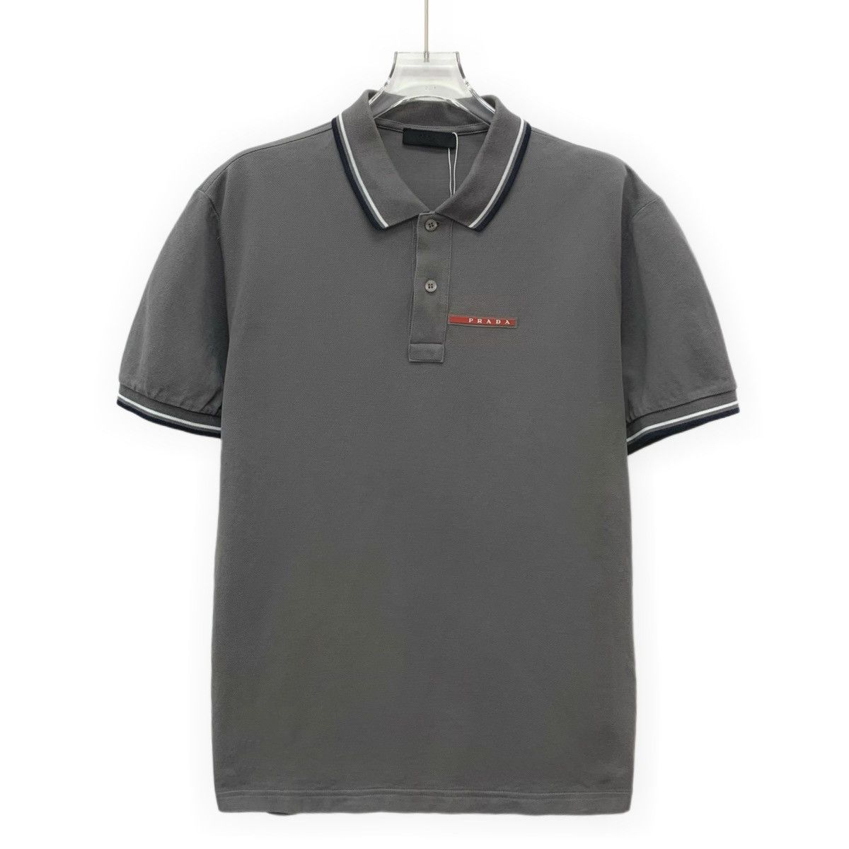 Prada Prada Collared Single-breasted Short Sleeve Polo Shirt K26WX Size US L / EU 52-54 / 3 - 1 Thumbnail