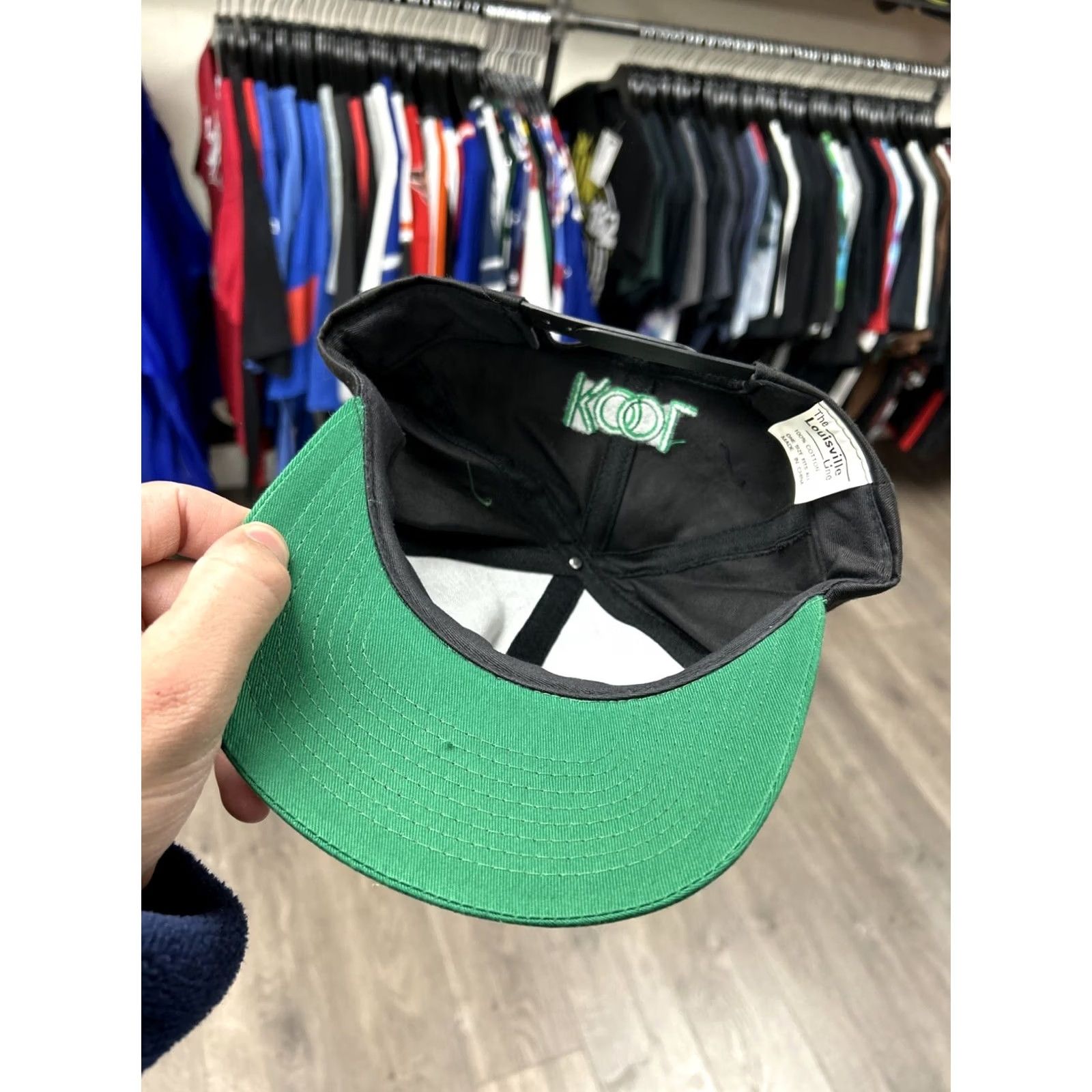 Vintage VINTAGE Kool Cigarettes Snapback Hat Cap K Black & Green Letter Adjustable 90s Logo Unisex Adults Size ONE SIZE - 6 Thumbnail