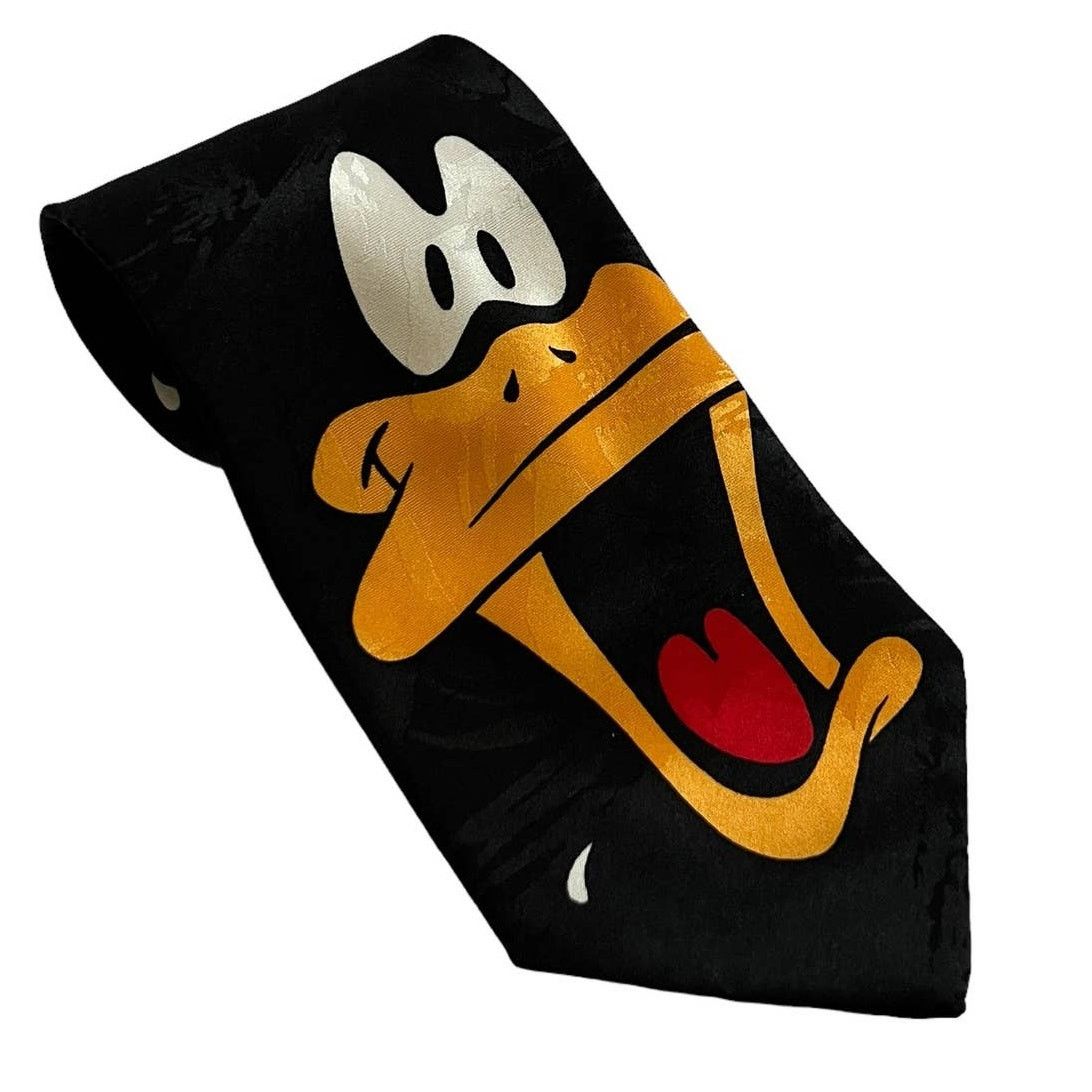 Warner Bros Looney Tunes Mania Vintage Black Daffy Duck Sweat Eyes Tie Size ONE SIZE - 1 Thumbnail