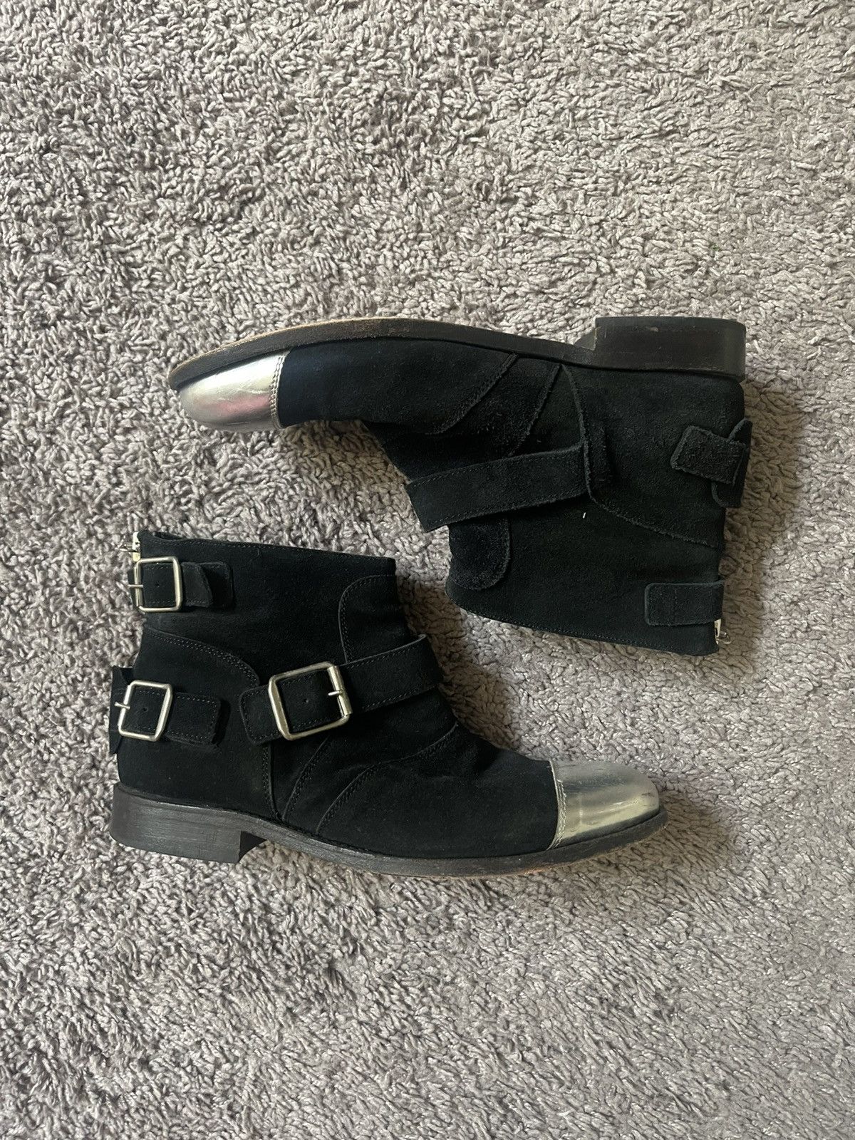Balmain BALMAIN HOMME BIKER BOOTS SUEDE Engineer AW12 | Grailed
