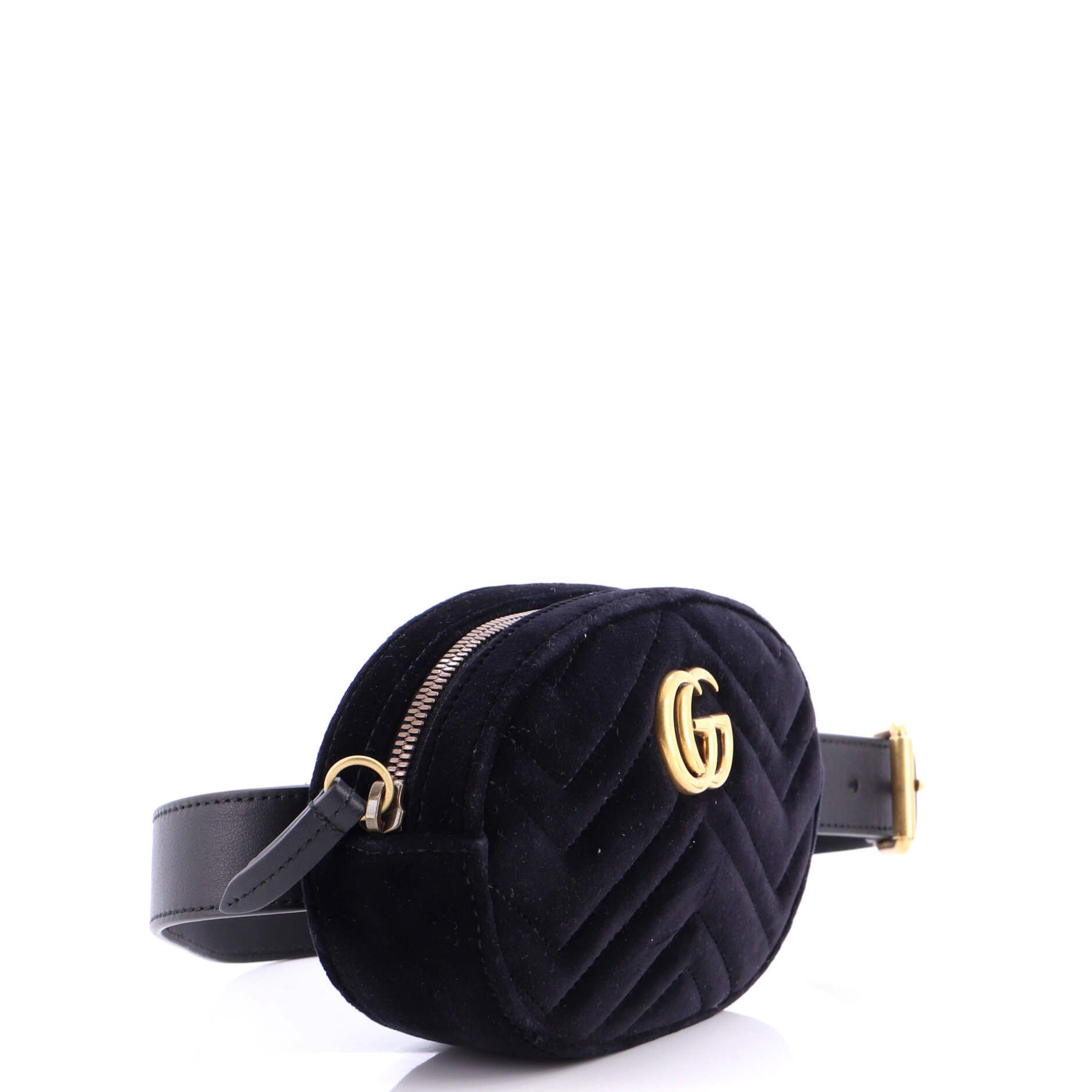 Gucci GG Marmont Belt Bag Matelasse Velvet Size ONE SIZE - 1 Thumbnail