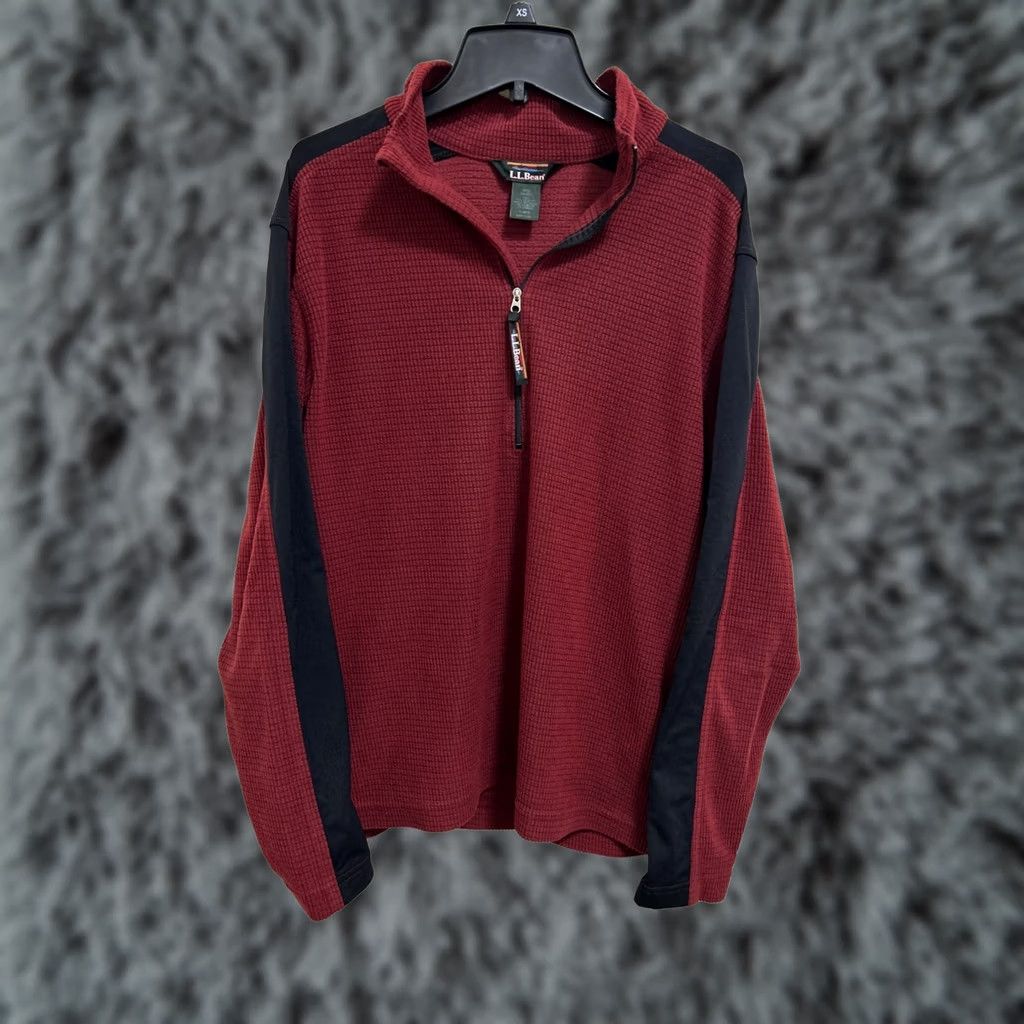 Vintage VINTAGE L.L. Bean Pullover Sweatshirt Shirt Mens S Red 1/4 Zip Mock Neck Fleece Logo USA 90s Outdoor Hiking Size US S / EU 44-46 / 1 - 1 Thumbnail