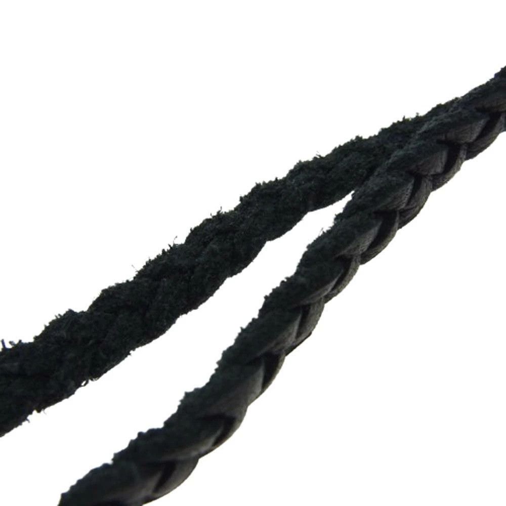 Chrome Hearts CHROME HEARTS SMALL CROSS PENDANT LEATHER BRAID NECKLACE Size ONE SIZE - 7 Thumbnail