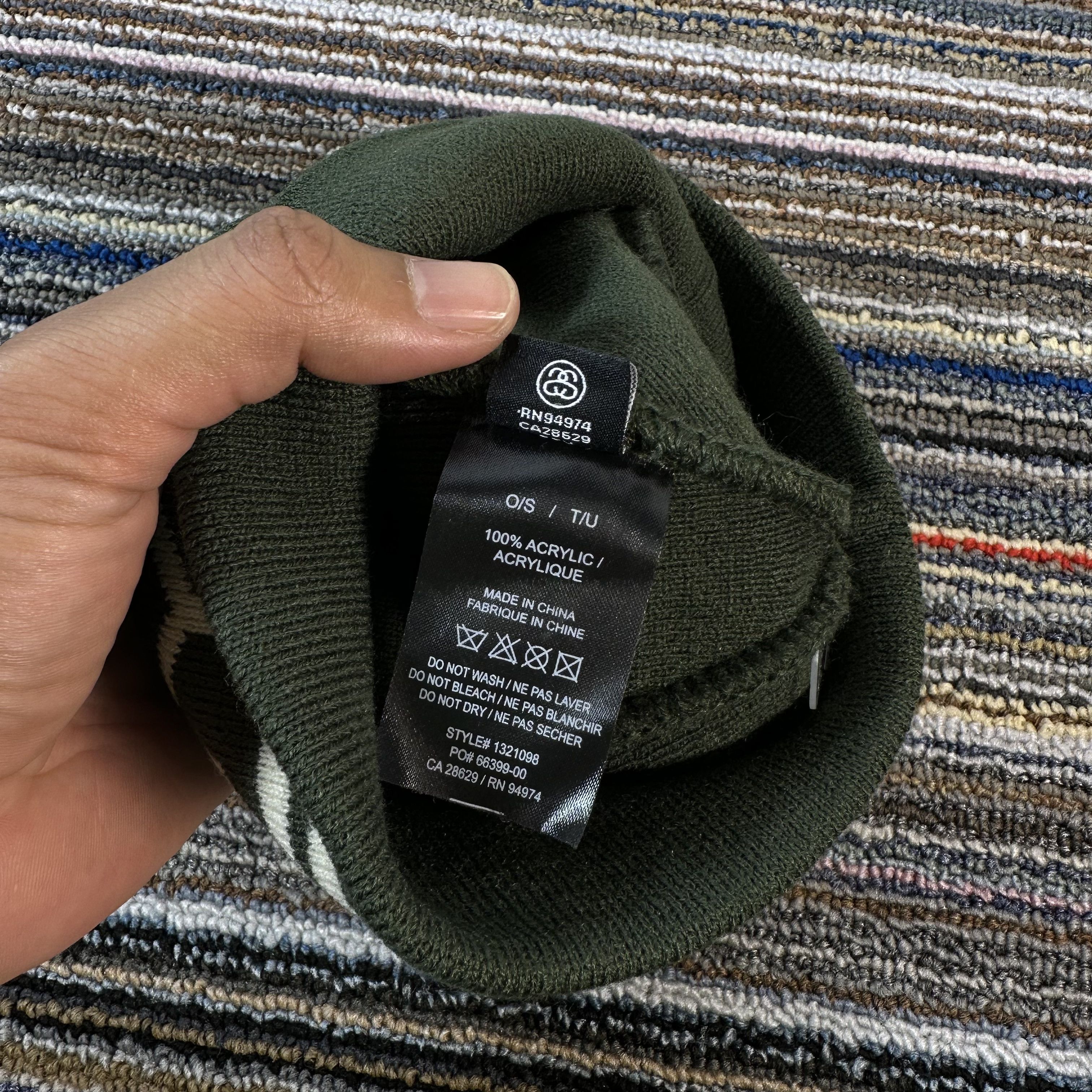 Stussy STUSSY STRIPE SKULLCAP BEANIE / DARK GREEN Size ONE SIZE - 6 Thumbnail