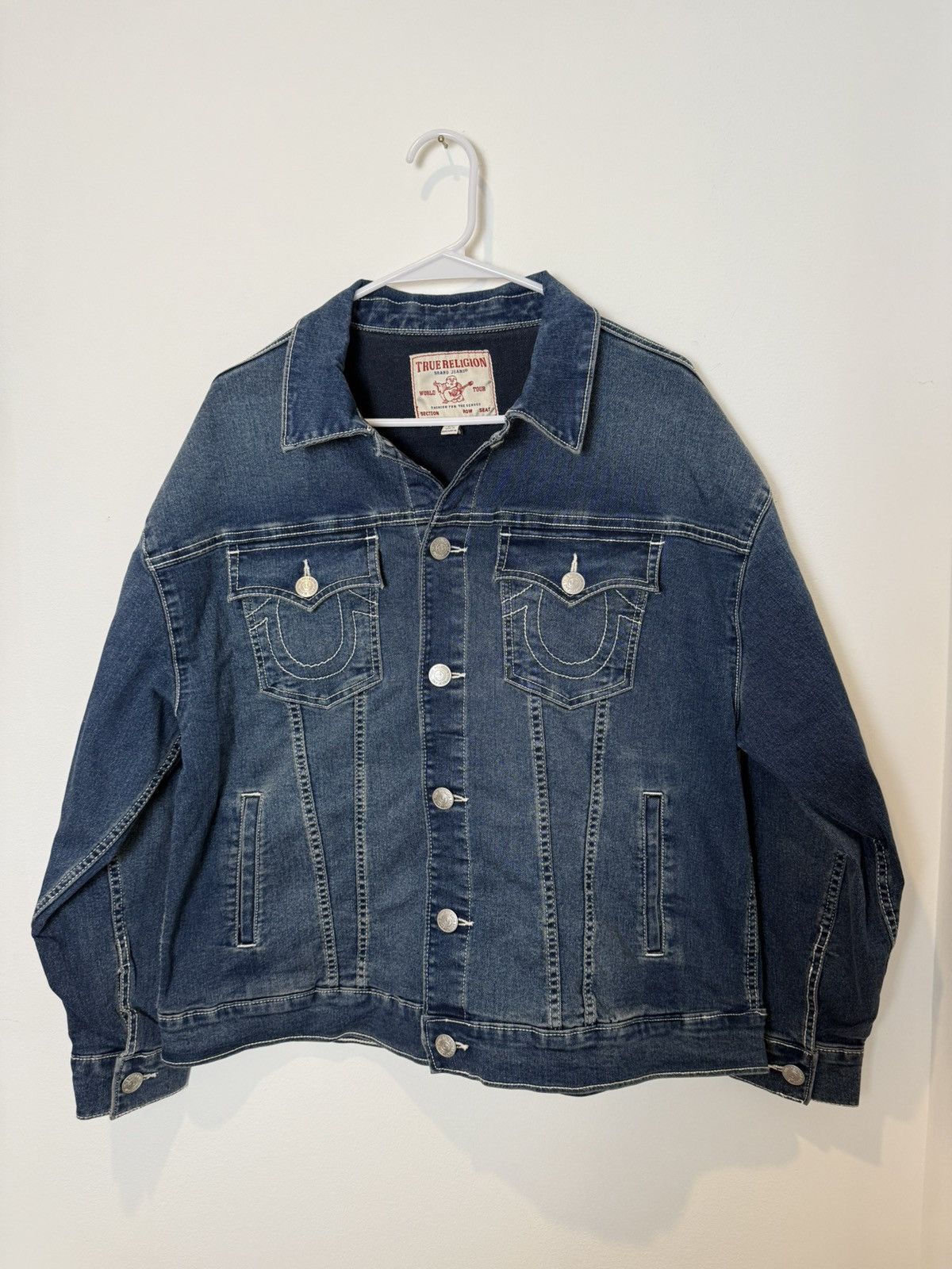 WOW VINTAGE True Religion World Jacket Denim Serape Lined