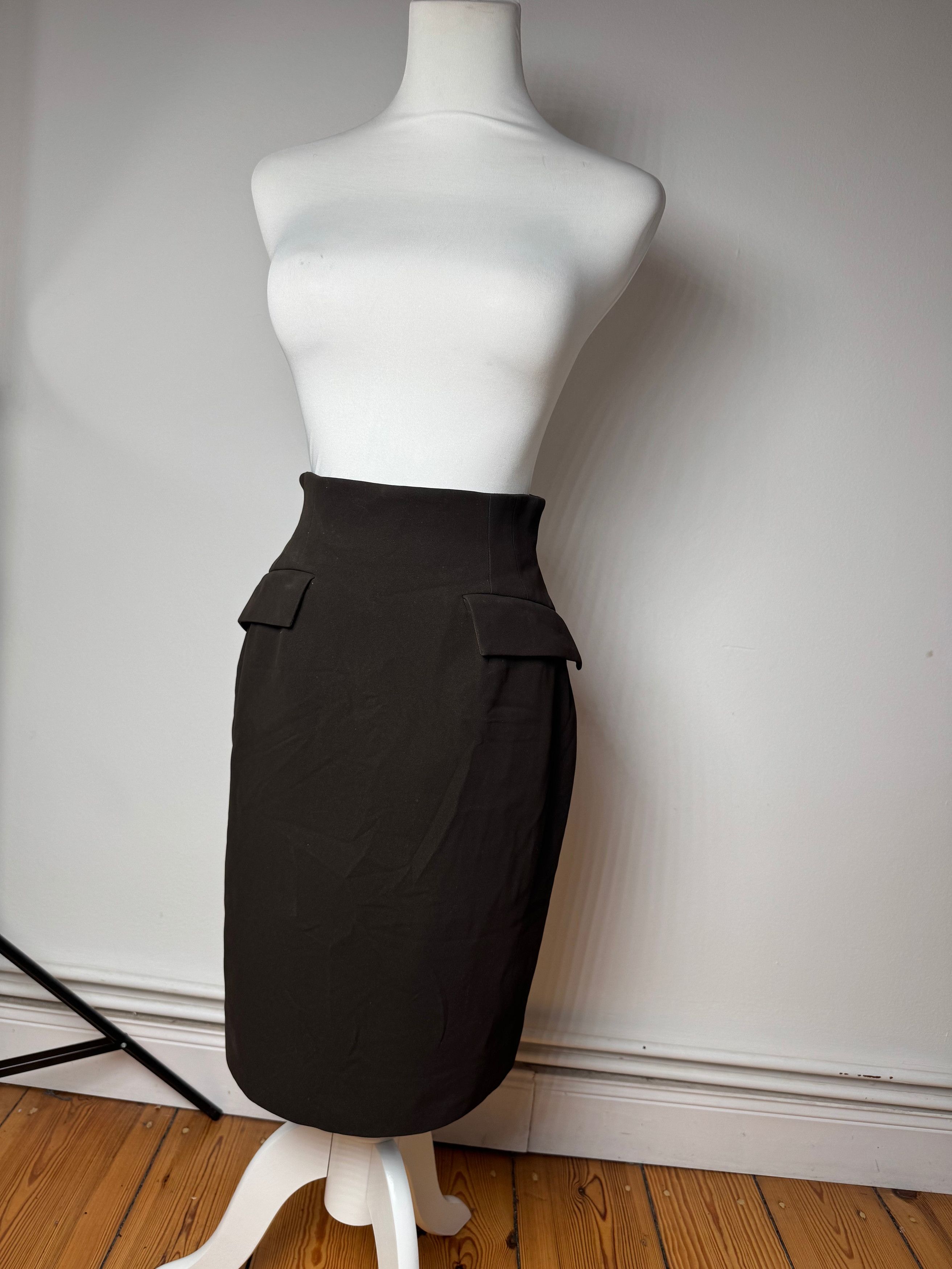 Dior Vintage leather Skirt brown M Size 30" / US 8 / IT 44 - 1 Thumbnail
