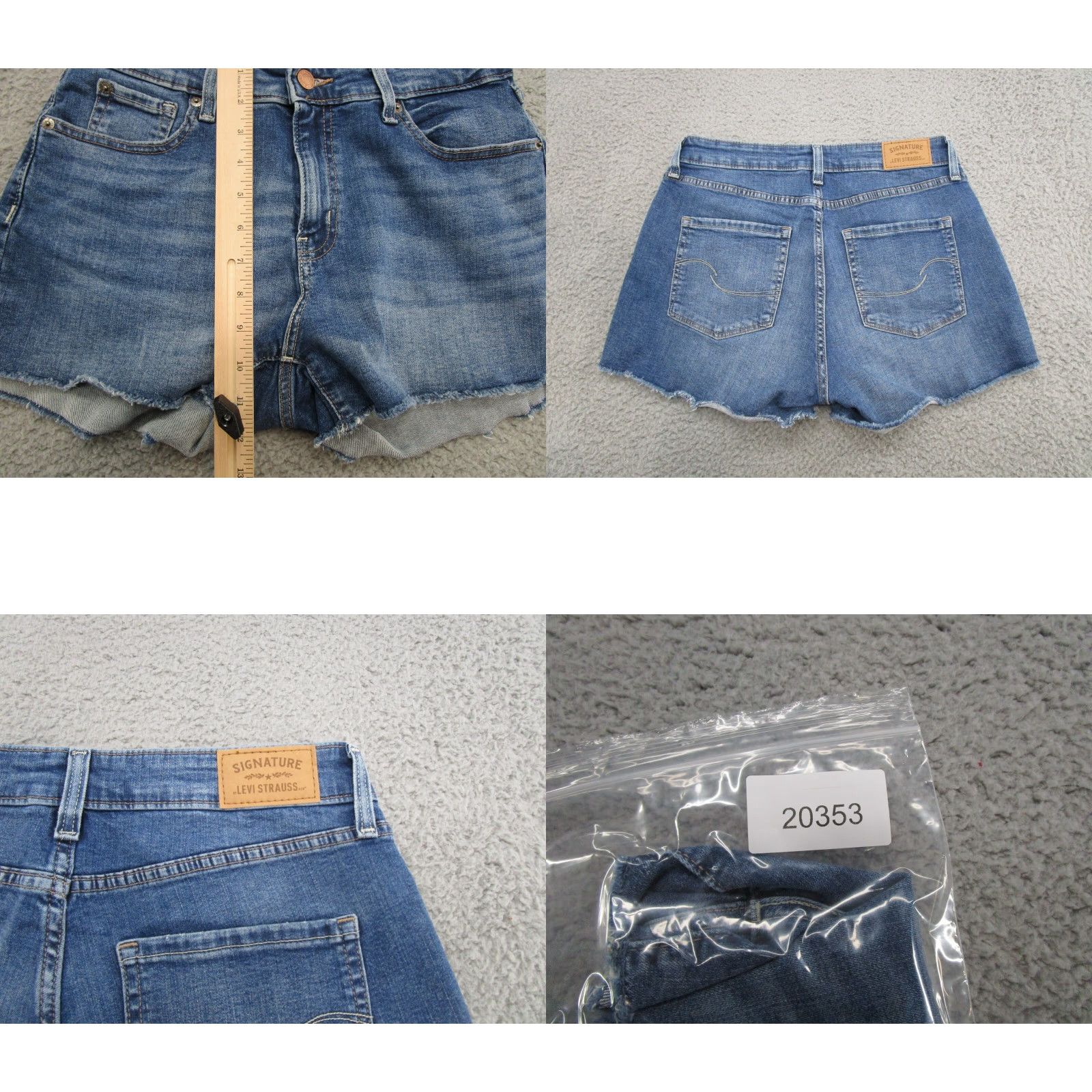 Levi's Levi's Signature Cut Off High Rise Women's Denim Shorts Size 6 W28 Blue Jeans Short Shorts 90s Retro Womens Size 28" / US 6 / IT 42 - 8 Thumbnail