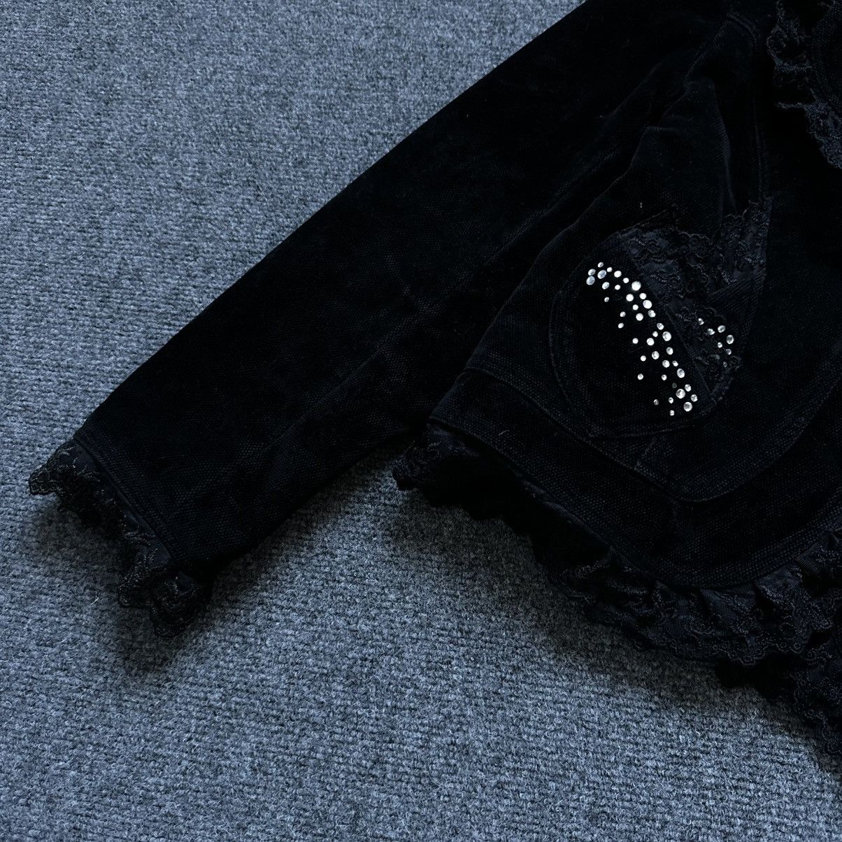 If Six Was Nine VTG Women’s Openwork Jacket Aimei Blazer Black Size M Y2K Size M / US 6-8 / IT 42-44 - 7 Thumbnail