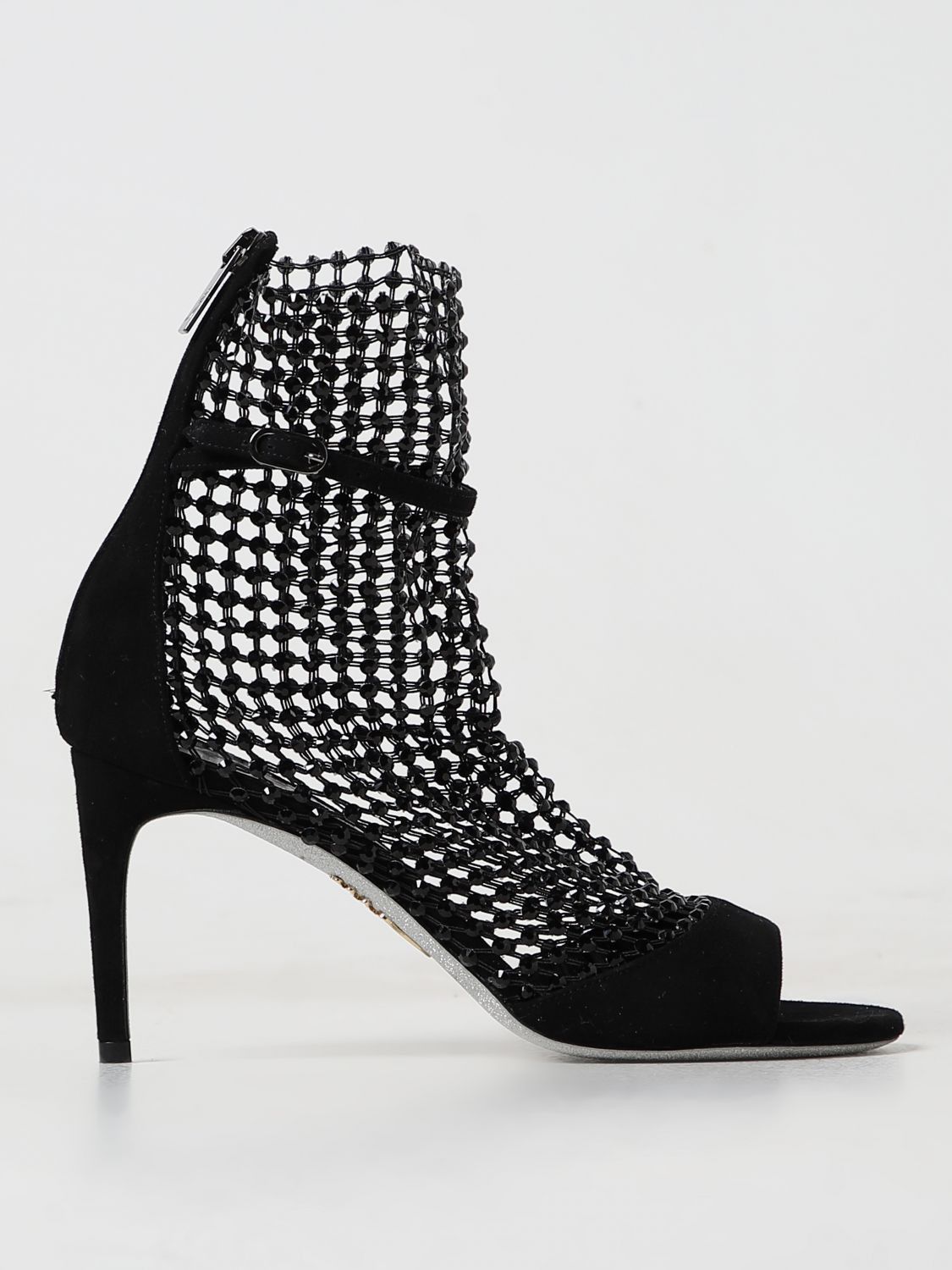 image of Rene Caovilla Heel Shoesed Sandals Woman Black, Women's (Size 6)