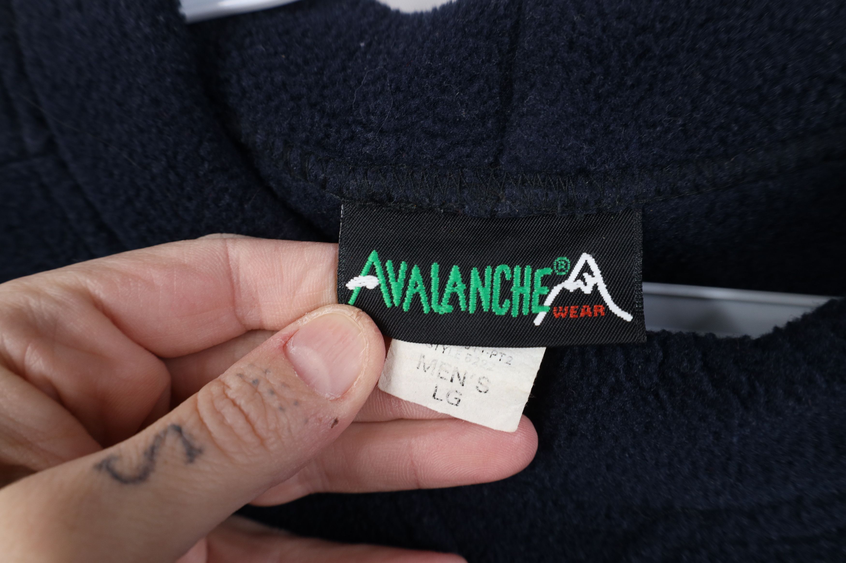 Vintage Vintage 90s Streetwear Thick Baggy Fleece Sweater Blue USA Size US L / EU 52-54 / 3 - 6 Thumbnail