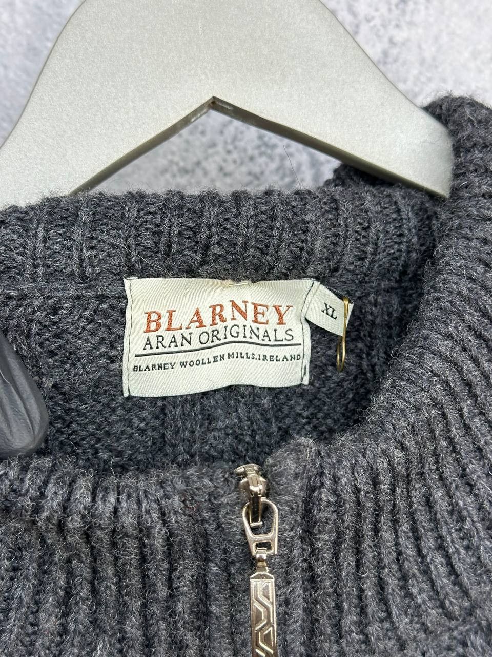 Vintage Blarney Woollen Mills Aran Full Zip Sweater Wool Knit Size US XL / EU 56 / 4 - 12 Thumbnail
