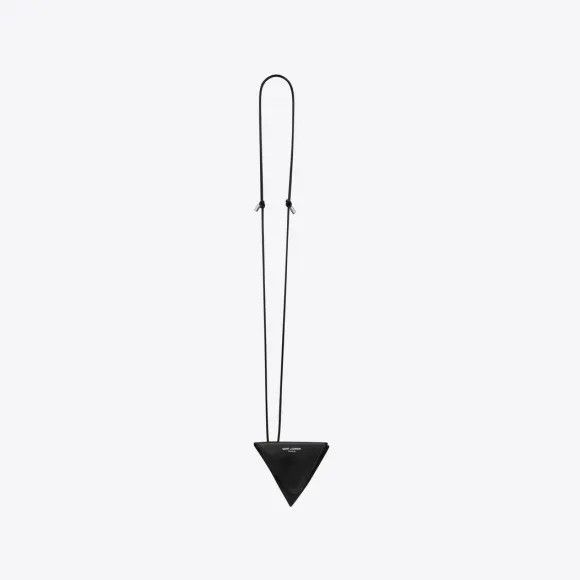 Saint Laurent Paris o1bcso1str1224 Size:OS/Triangle Coin Purse Necklace in Black Size ONE SIZE - 1 Preview