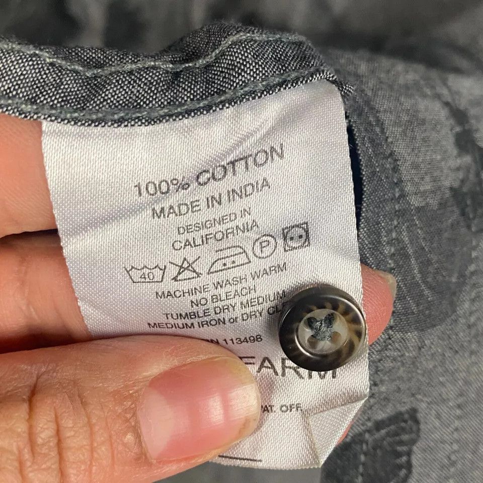 Tankfarm & Co. Tankfarm Button Up Shirt Men's Large Hawaiian Gray Adults L Size US L / EU 52-54 / 3 - 6 Thumbnail