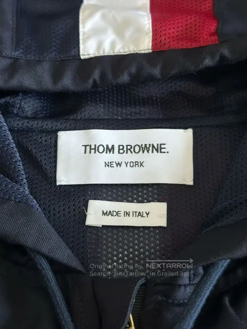 Thom Browne Thom Browne Blue Striped Woolen Windbreaker Jacket Size US XL / EU 56 / 4 - 3 Thumbnail