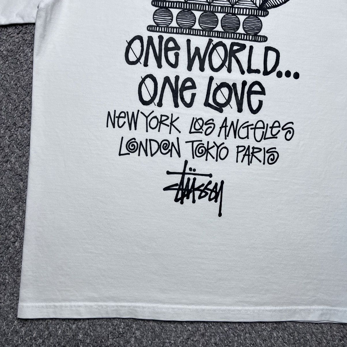 Stussy Vintage 2000s Stussy One World One Love Graphic T-Shirt Sz M Size US M / EU 48-50 / 2 - 16 Thumbnail