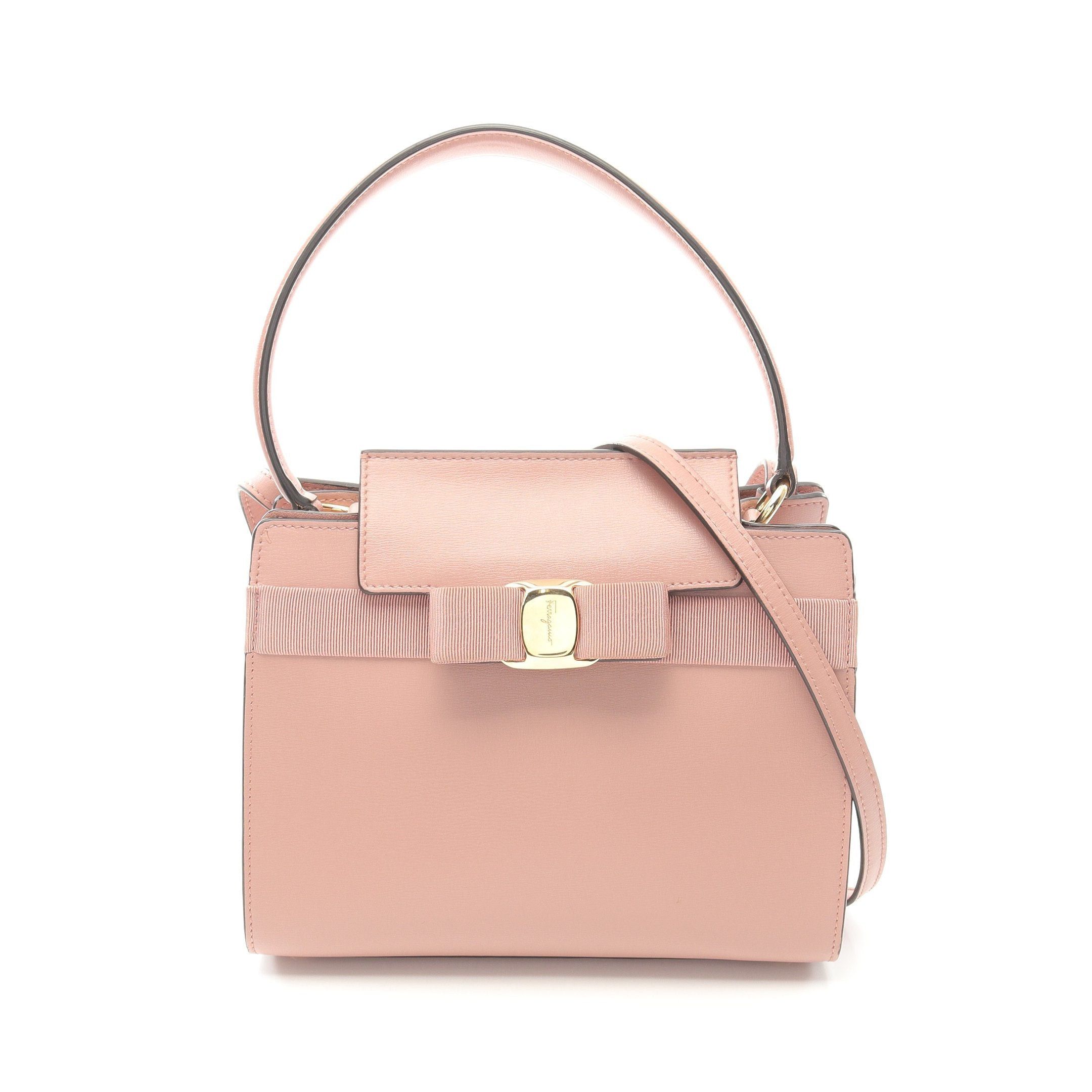 Salvatore Ferragamo Salvatore Ferragamo Vara Ribbon Handbag Leather Pink Size ONE SIZE - 1 Thumbnail