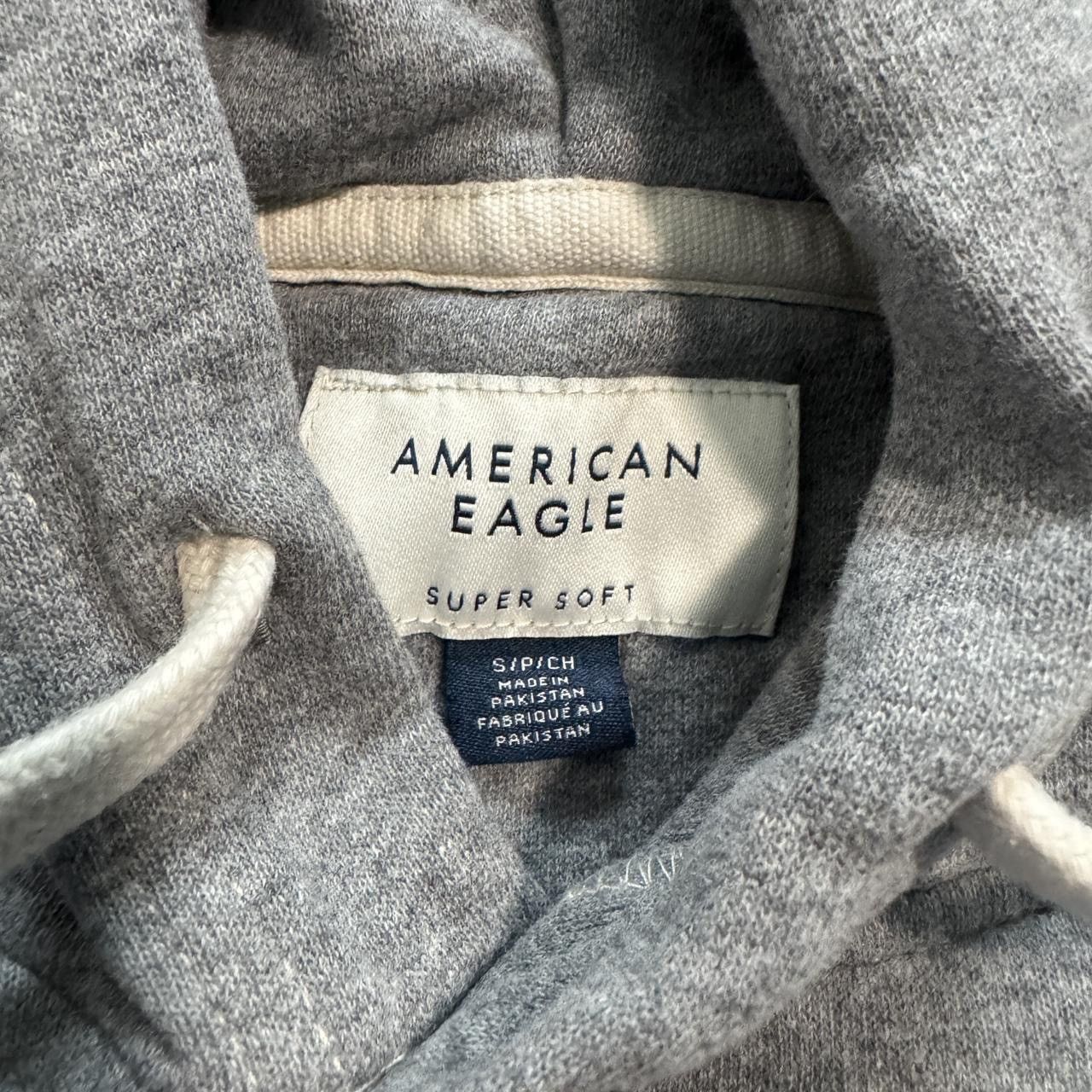 American Eagle Outfitters Grey American Eagle Hoodie w/ White Accents Size US S / EU 44-46 / 1 - 3 Thumbnail