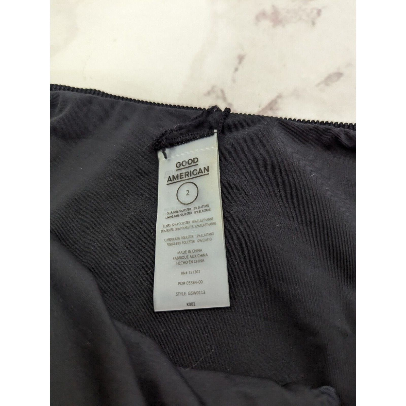 Good American Good American Swim Bottom Women Medium Black Rib Mid Bikini Size M / US 6-8 / IT 42-44 - 3 Thumbnail