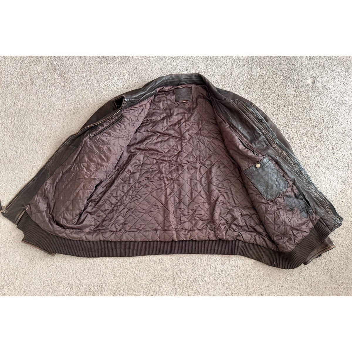 Cherokee VINTAGE CHEROKEE BROWN LEATHER BOMBER JACKET Size US XXL / EU 58 / 5 - 18 Thumbnail