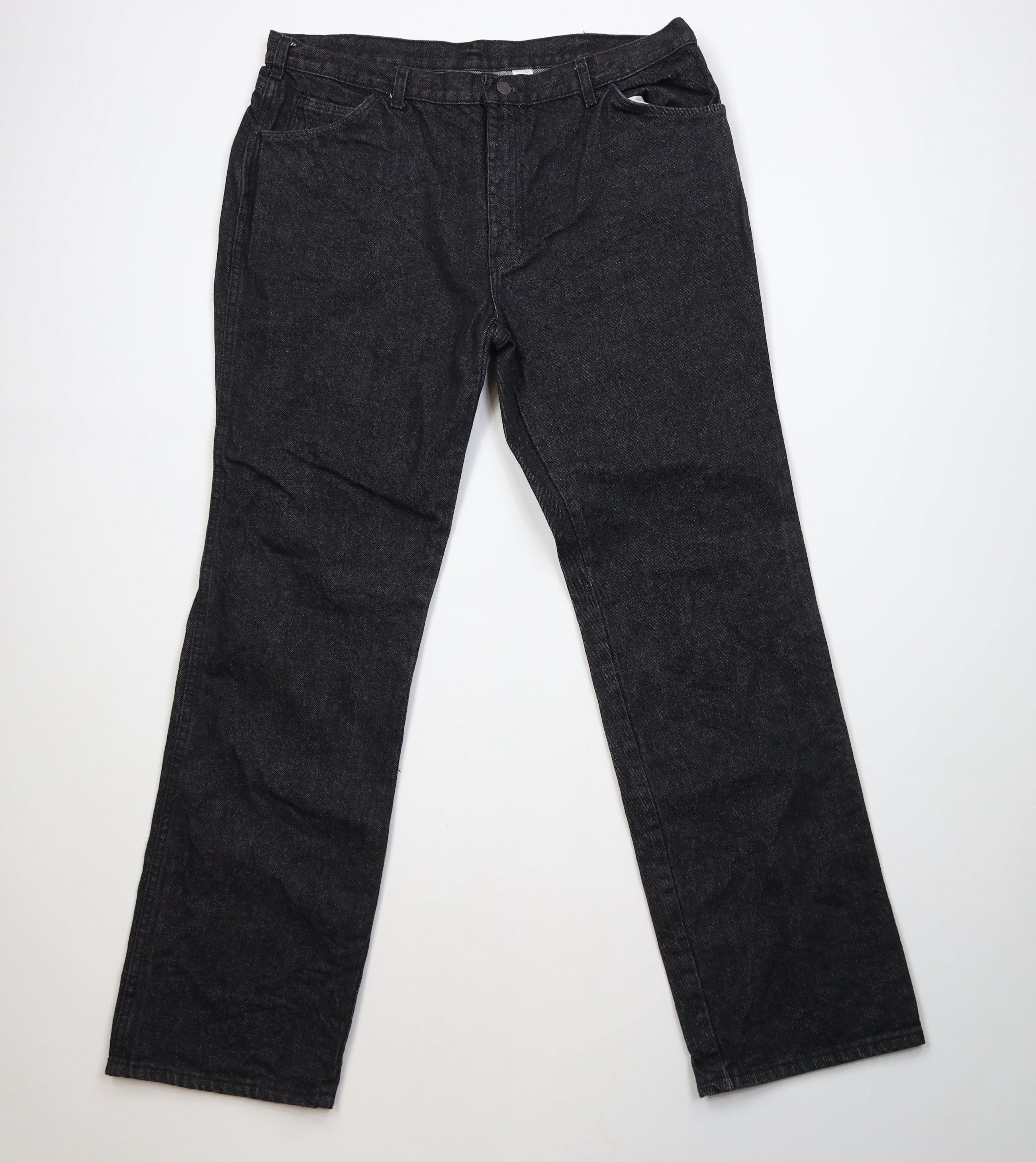 Dickies Vintage 70s Dickies Wide Leg Denim Jeans Black Cotton Size US 38 / EU 54 - 1 Thumbnail