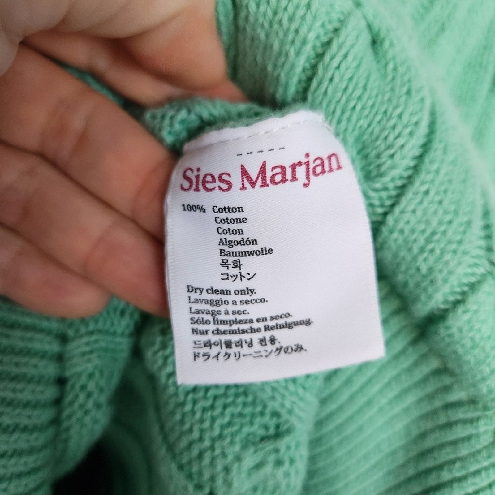 Sies Marjan Sies Marjan Cable Knit Twist Sweater Mint Green S Cozycore Size S / US 4 / IT 40 - 4 Thumbnail