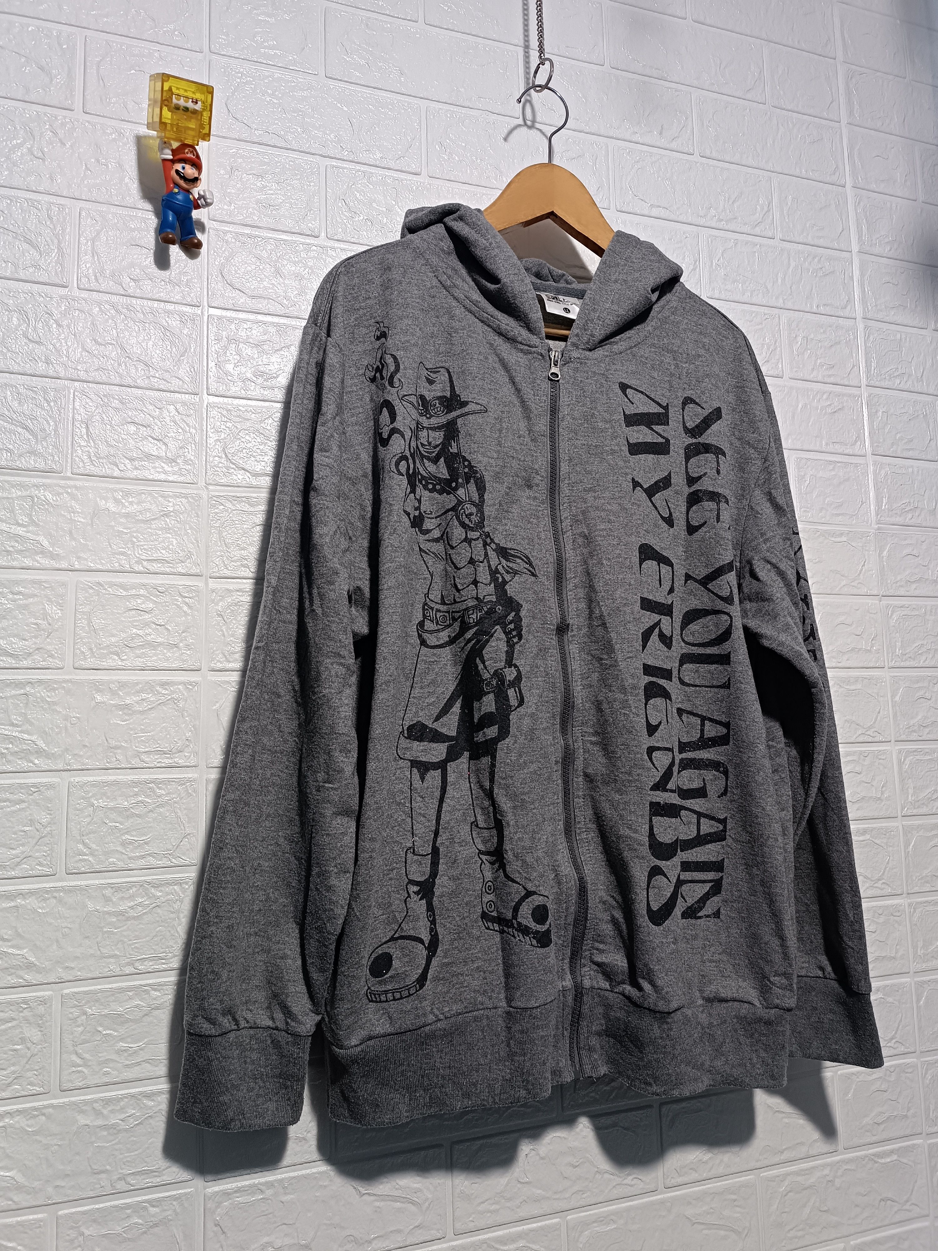 One Piece Vintage One Piece Portgas D Ace Japanese Anime Hoodie Size US M / EU 48-50 / 2 - 4 Thumbnail