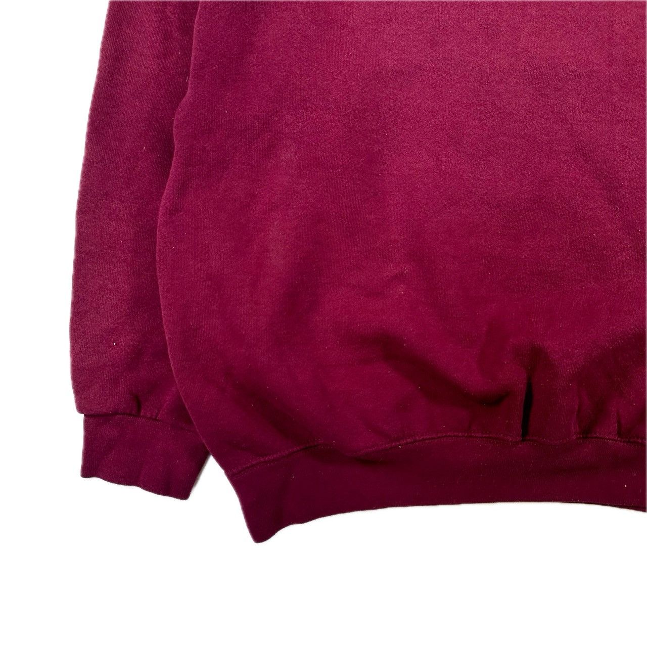 Vintage Vintage 90s Blank Burgandy Crewneck Size US L / EU 52-54 / 3 - 3 Thumbnail