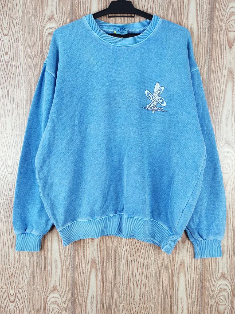 Japanese Brand Piko surfing Blue vintage Sweatshirts #W187 Size US L / EU 52-54 / 3 - 8 Thumbnail
