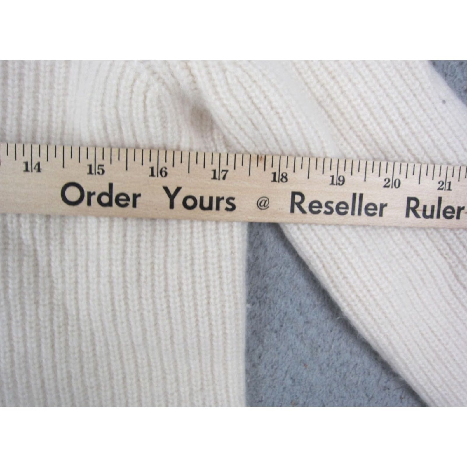Banana Republic Banana Republic Sweater Womens Small Creme 100% Cashmere Turtleneck Ribbed Size S / US 4 / IT 40 - 5 Thumbnail