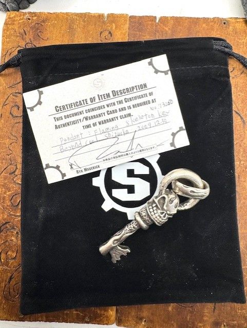 Other Starlingear Flaming Skeleton Key Sterling Silver Necklace Size ONE SIZE - 9 Thumbnail