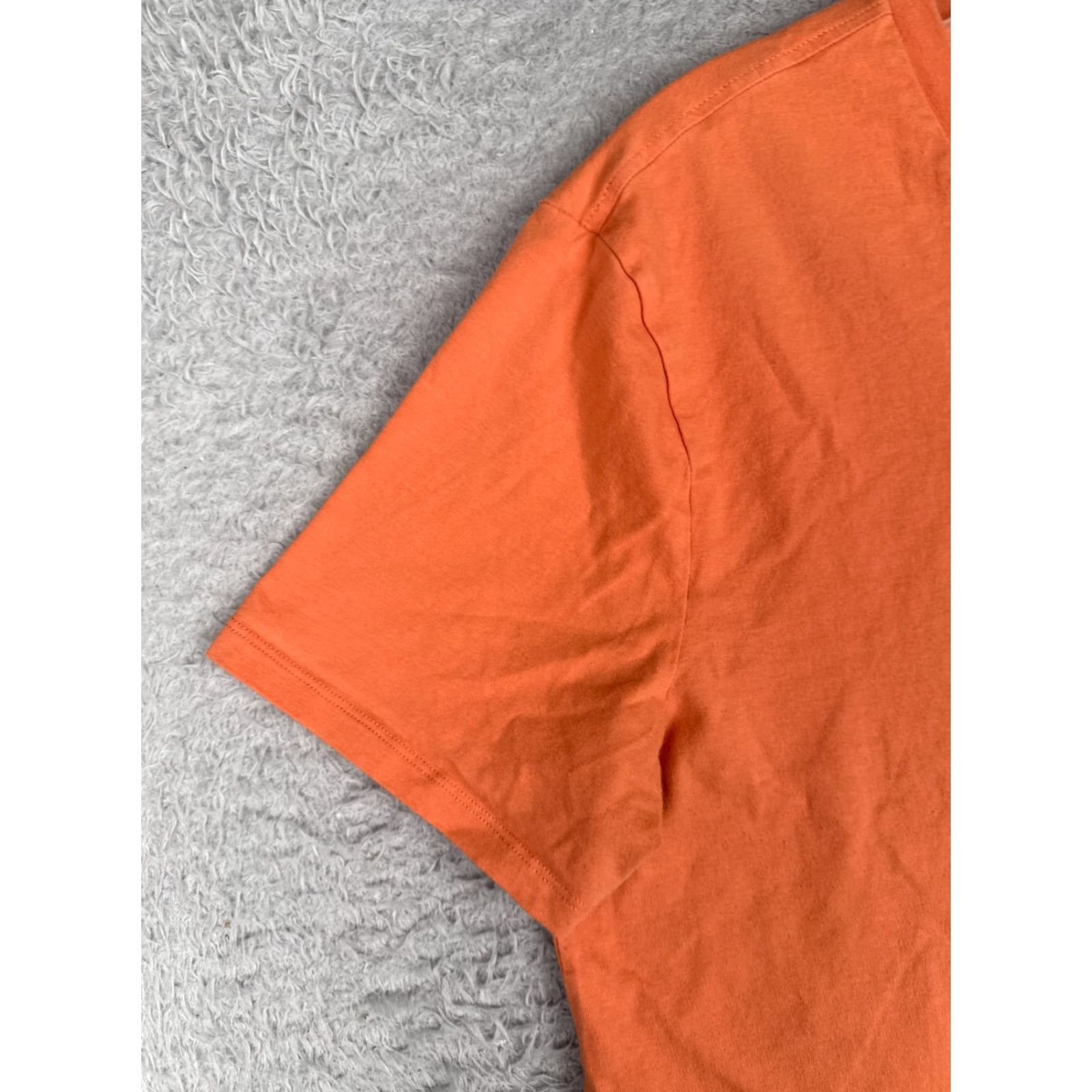 Tommy Hilfiger Tommy Hilfiger Shirt Adult Medium Orange V-Neck Cotton Blend Short Sleeve Size M / US 6-8 / IT 42-44 - 3 Thumbnail