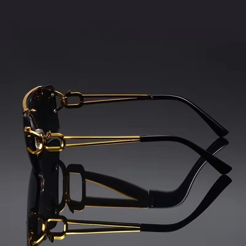 Japanese Brand Vintage Luxury Golden Fahsion Glasses Size ONE SIZE - 2 Thumbnail