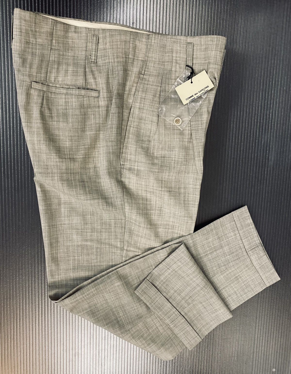 Comme des Garcons Comme Des Garçons 🇮🇹 grey wool pleated dc slacks M NWT Size US 32 / EU 48 - 9 Thumbnail