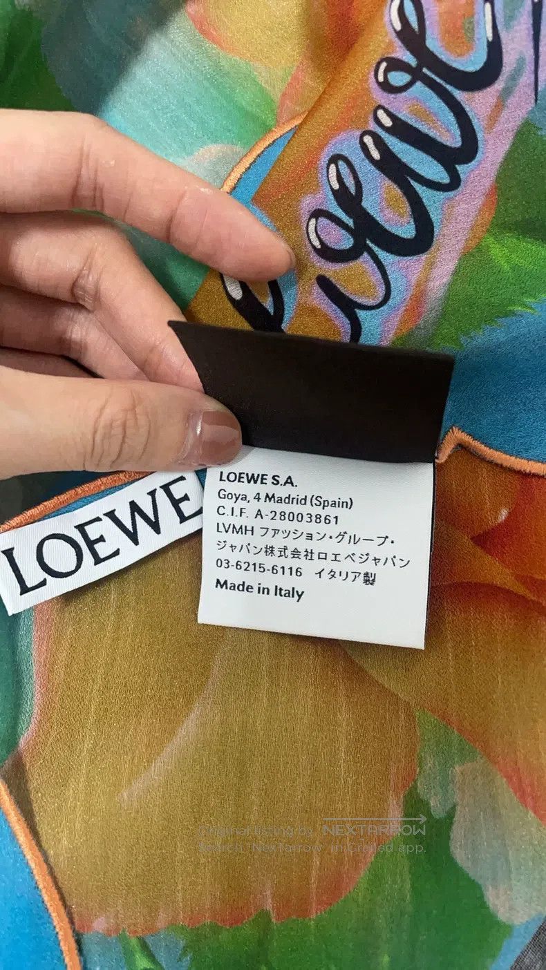 Loewe Loewe Rose Patterned Scarf Size ONE SIZE - 2 Thumbnail