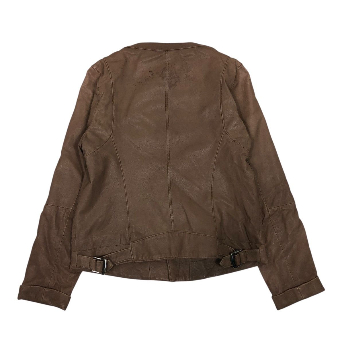Japanese Brand 🔥CROPPED BIKER LEATHER JACKET RUE DE BLUE ISSEY MIYAKE Size US S / EU 44-46 / 1 - 2 Thumbnail