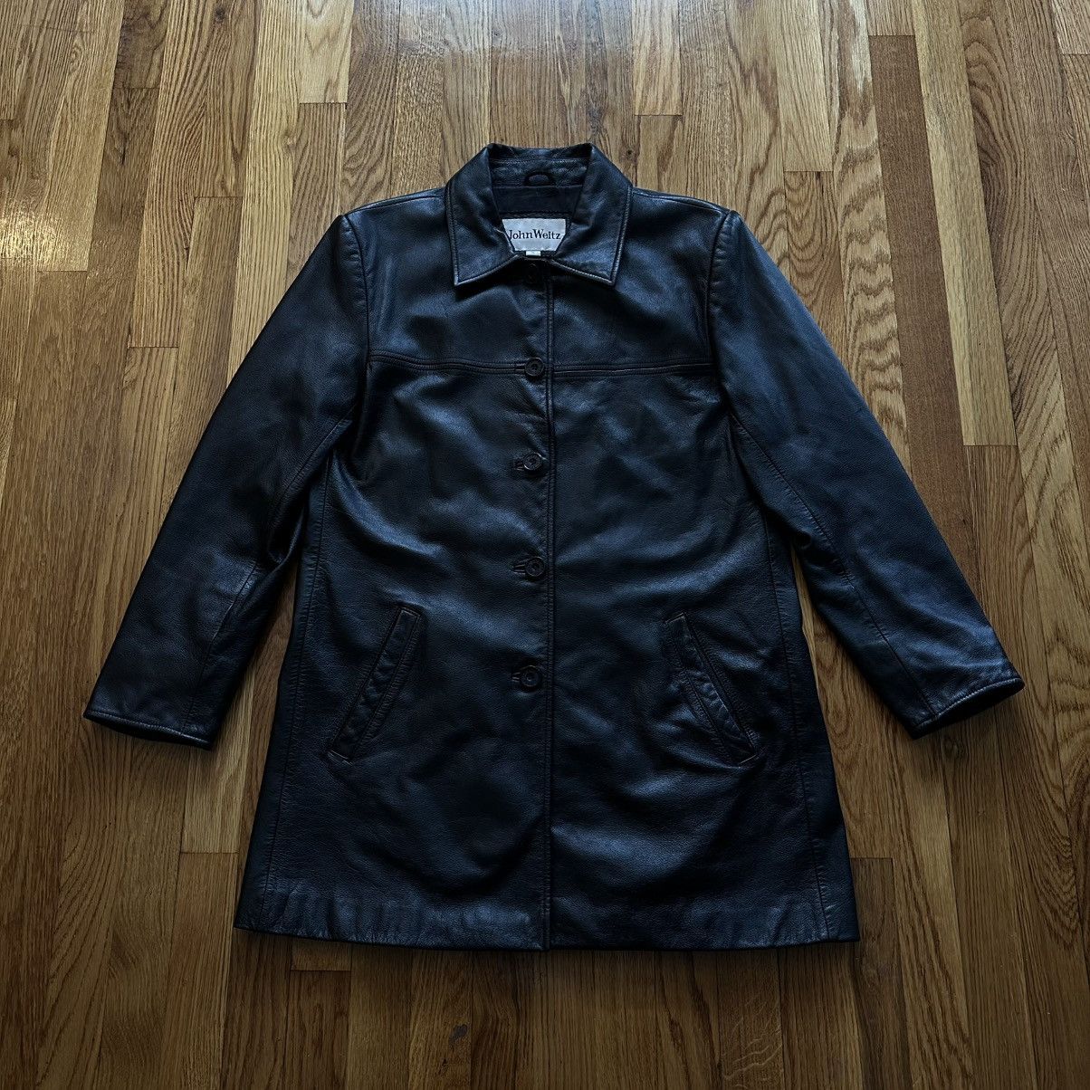 John Weitz × Vintage Vintage John Weitz leather trench coat Size US M / EU 48-50 / 2 - 1 Thumbnail