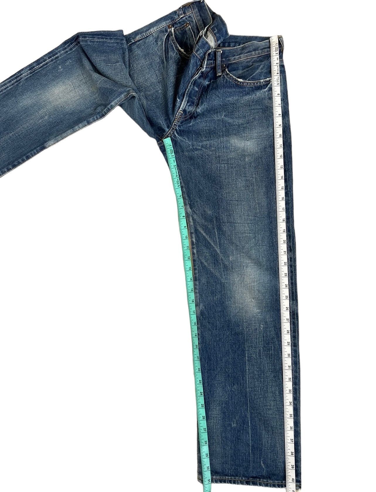 Chimala Chimala Japan Distressed Fade Denim Selvedge Jeans Size US 32 / EU 48 - 5 Thumbnail